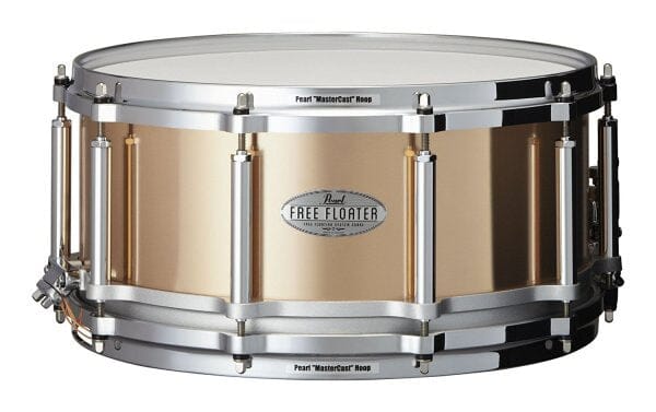 Pearl 14 x 6.5" Free Floater Snare Drum, Phosphor Bronze (FTPB1465) NEW SNARE DRUMS Pearl