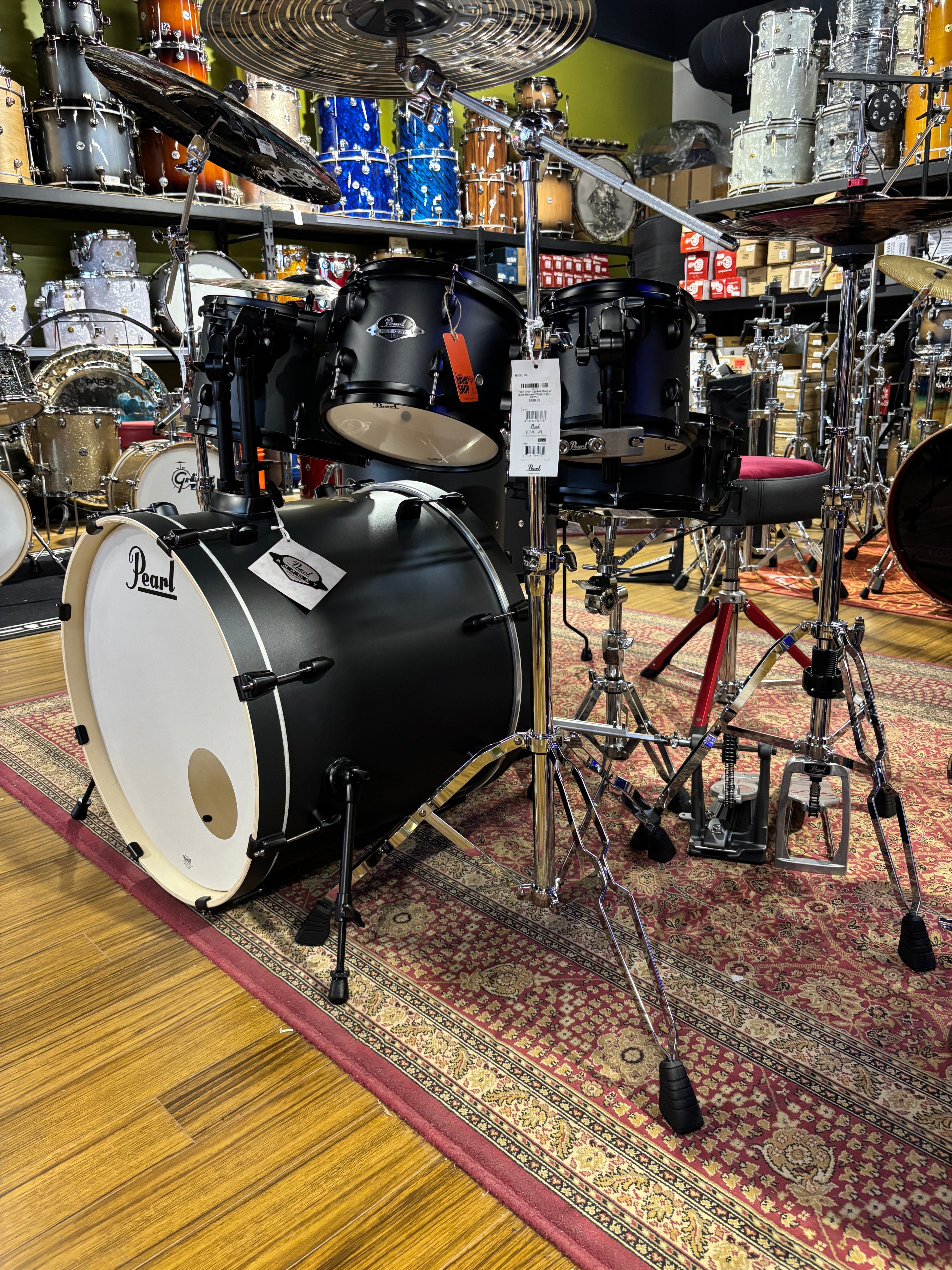 Pearl Export Limited 7pc Graphite Slate NEW DRUM KIT Pearl