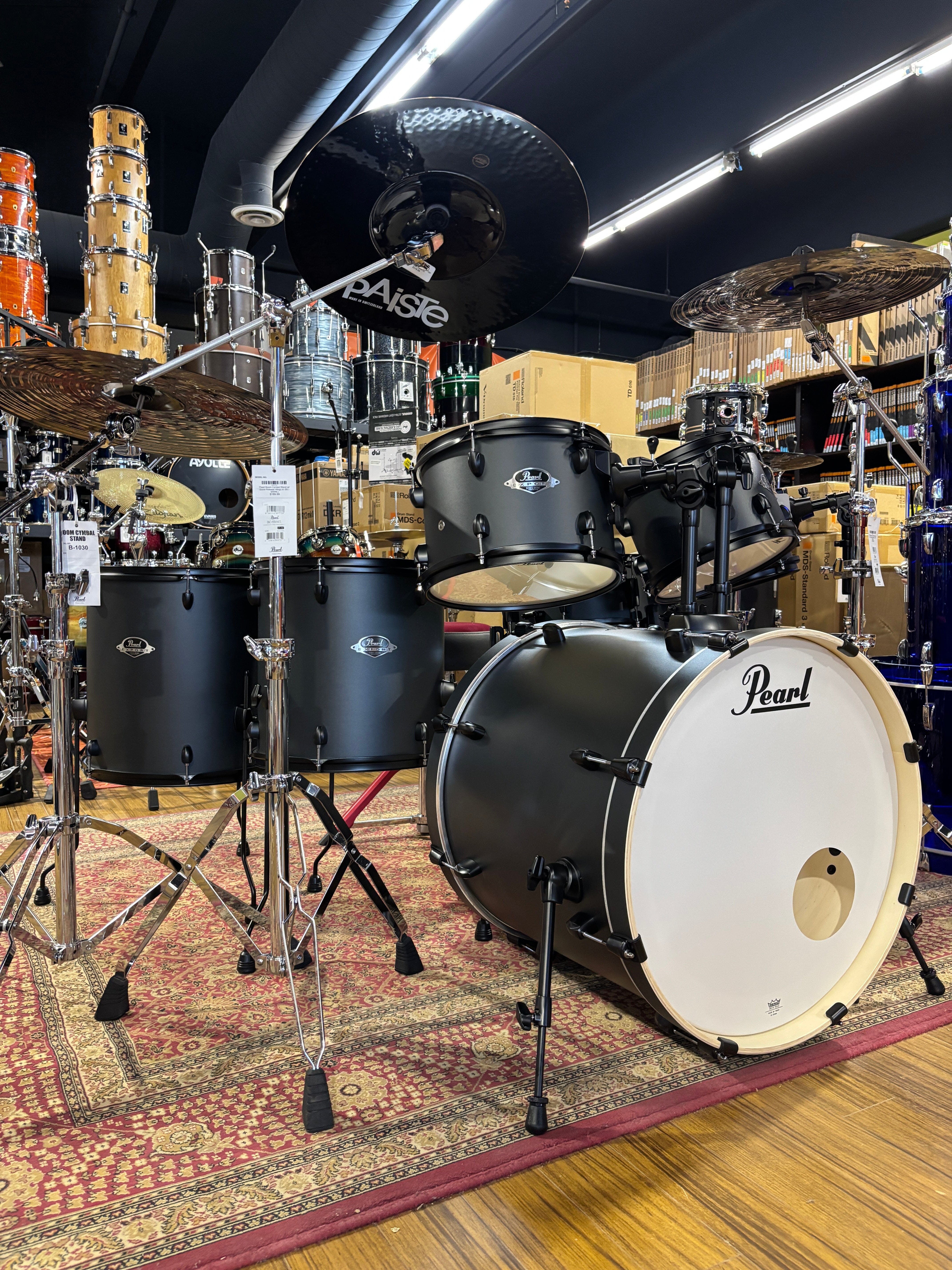 Pearl Export Limited 7pc Graphite Slate NEW DRUM KIT Pearl