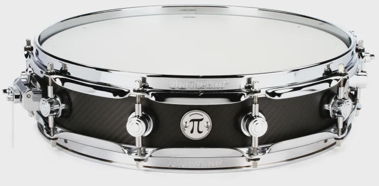 DW 3.14 x 14 Collector's Series Carbon Fiber Pi Snare Drum, Chrome Hardware (DCMF13114SCX719)