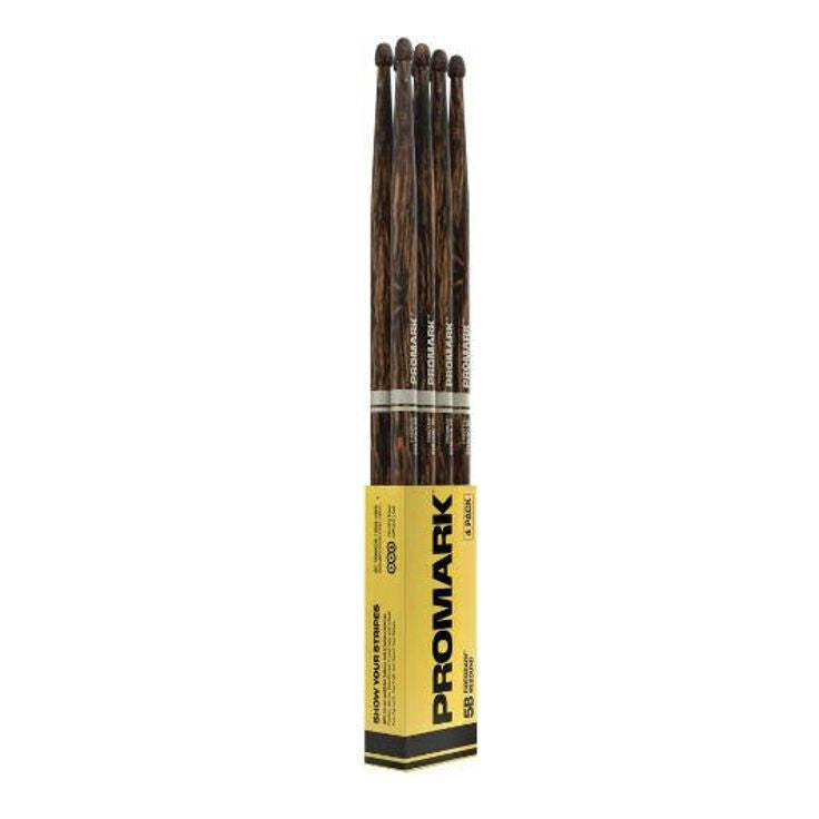ProMark 5B Firegrain Rebound Lacquered Drum Sticks 4-Pack (R5BFG-4P) DRUM STICKS Promark