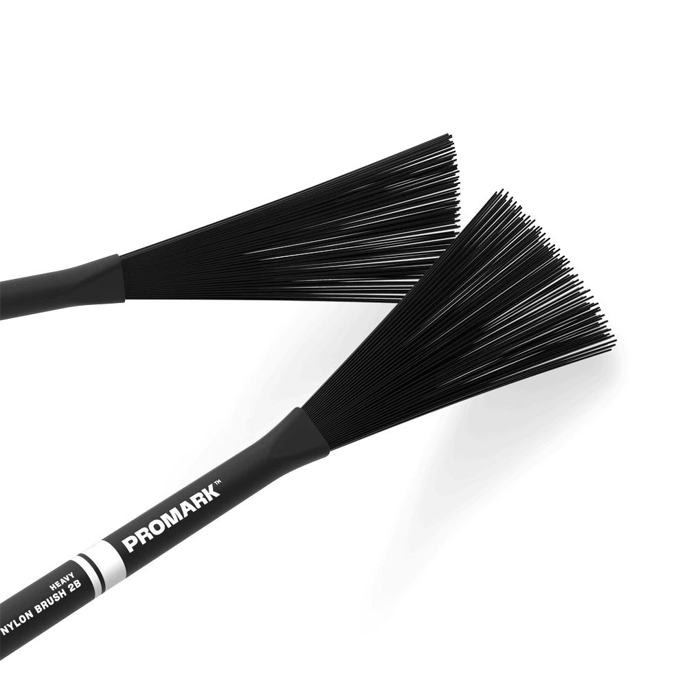 ProMark Heavy Nylon Drum Brushes, 2B Black (PMNB2B) DRUM STICKS Promark
