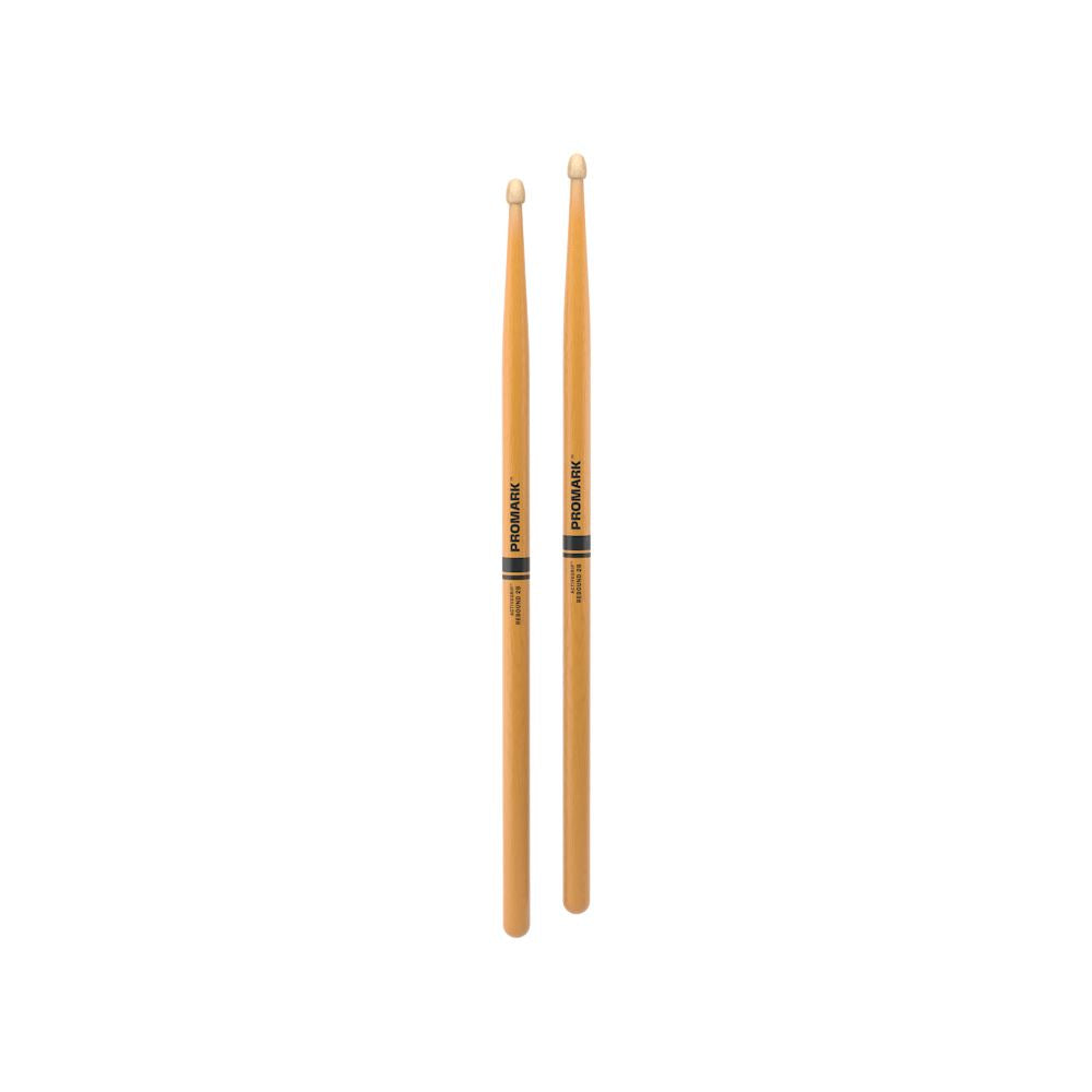 ProMark Rebound 2B ActiveGrip Clear Hickory Drum Sticks, Wood Tip (R2BAGC) DRUM STICKS Promark
