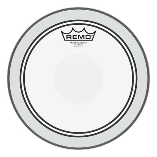 Remo 10" Powerstroke 3 Clear Drum Head w/ Clear Dot (P3-0310-C2) DRUM SKINS Remo