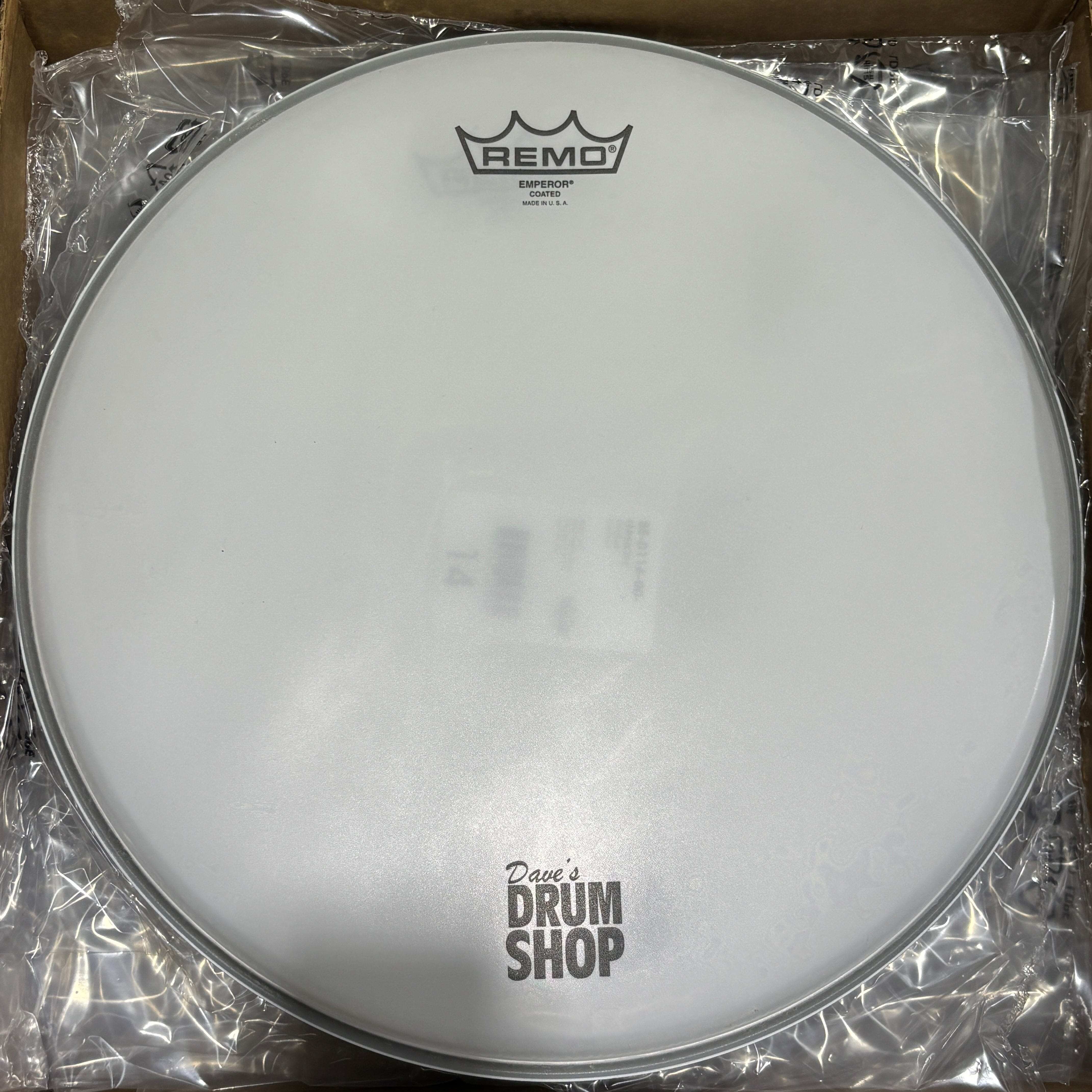 Remo 14" BE Coated Drum Heads w/ Dave's Drum Shop Logo DRUM SKINS Remo