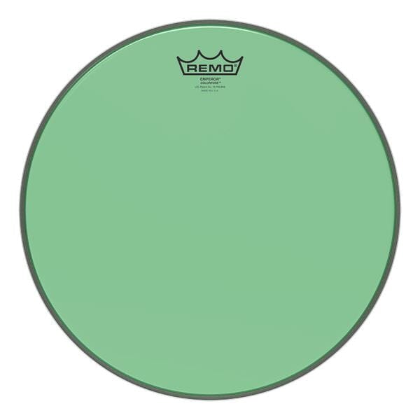 REMO 15" COLORTONE DRUM HEAD, Green (BE-0315-CT-GN) DRUM SKINS Remo