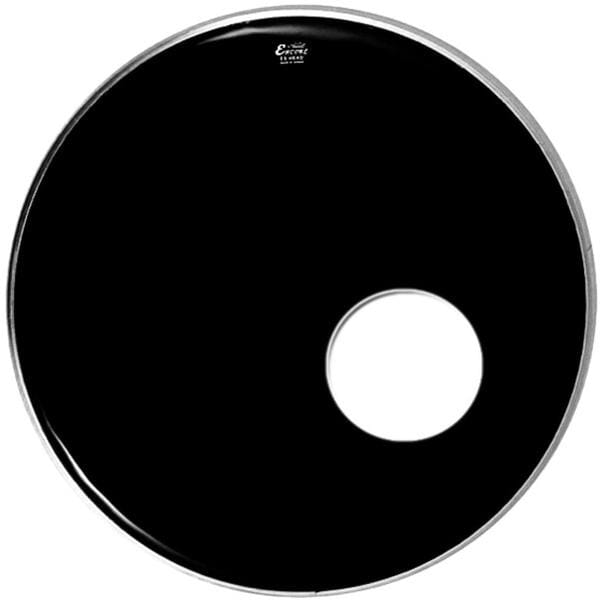 REMO 20" Encore Ebony Bass Drum Resonator Drum Head with Sound Hole (EN-1020-ES) DRUM SKINS Remo