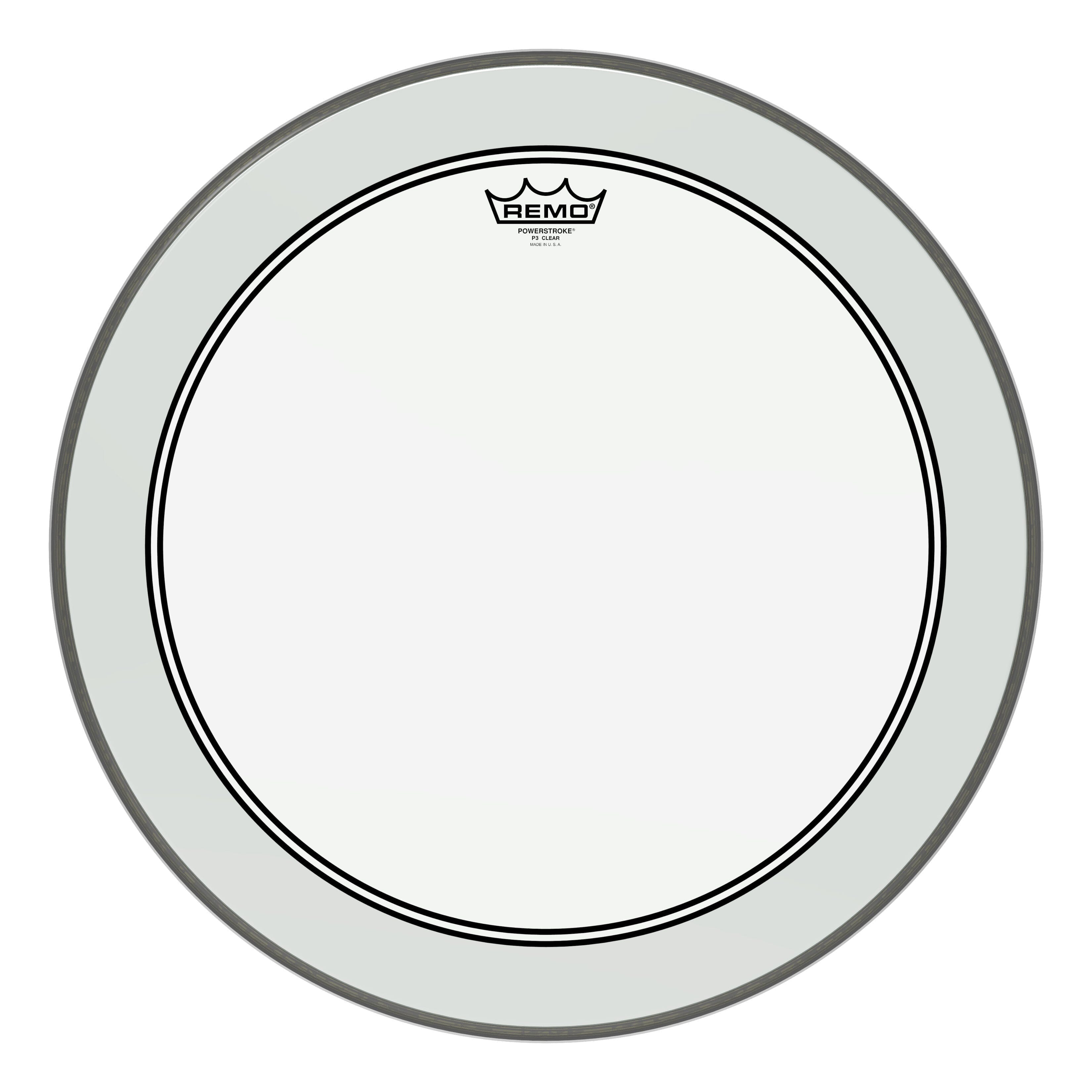 REMO 22" Clear Powerstroke P3 Bass Drum Head (P3-1322-C2) DRUM SKINS Remo 