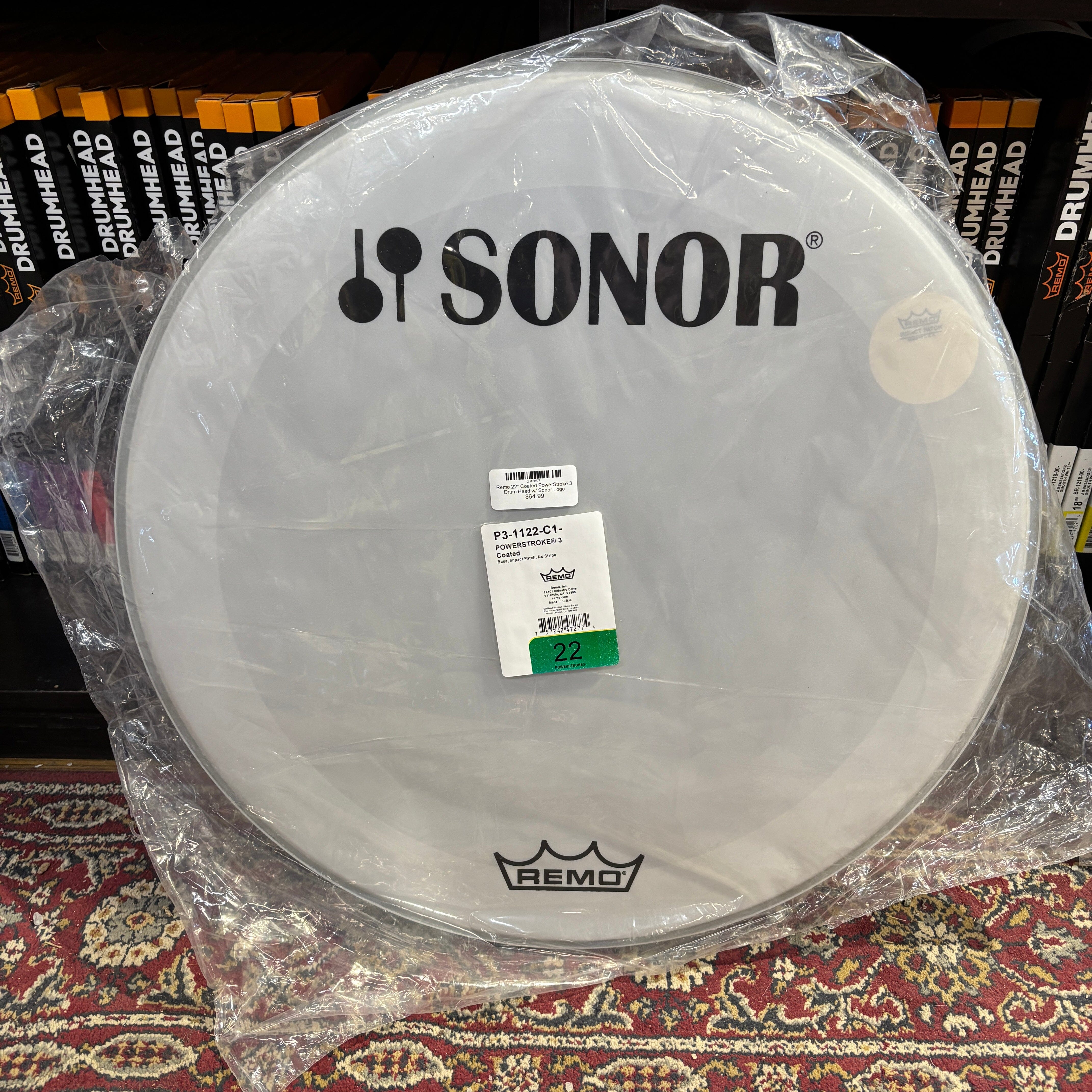 Remo 22" Coated PowerStroke 3 Drum Head w/ Sonor Logo DRUM SKINS Remo
