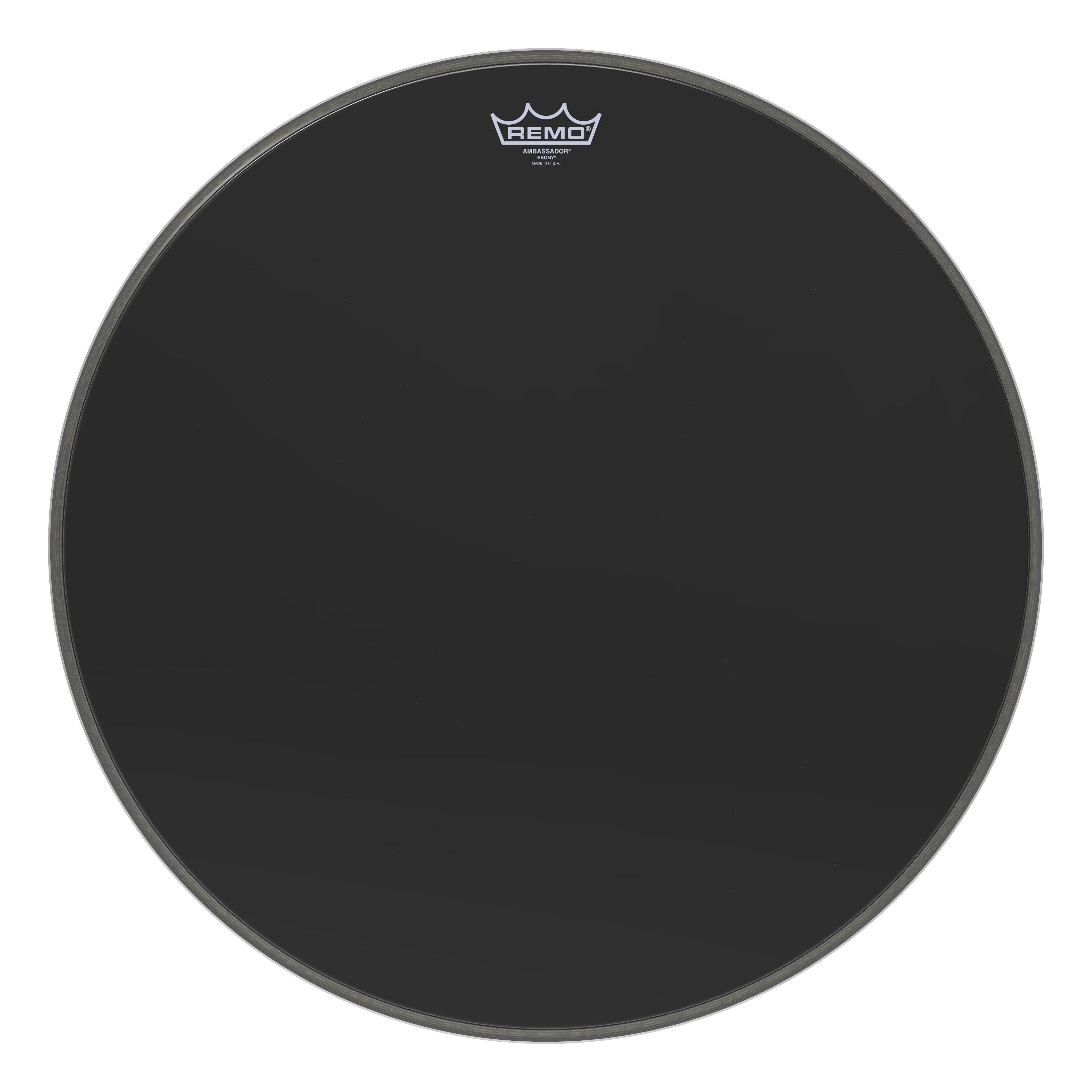 Remo 22" Ebony Ambassador Bass Drum Head (ES-1022-00) DRUM SKINS Remo