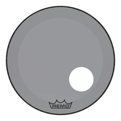 Remo 24" Powerstroke 3 Colortone Bass Drum Head w/ Port Hole, Smoke (P3-1324-CT-SMOH) DRUM SKINS Remo