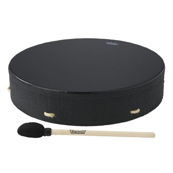 Remo Bahai Buffalo Drum 16" x 3.5", Black Earth (E1-1316-BE) NEW HAND DRUMS Remo