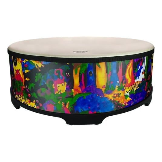 Remo Kids Percussion Gathering Drum Comfort Sound Technology, Rain Forest Finish, 18" (KD-5818-01-CST) NEW PERCUSSION Remo 