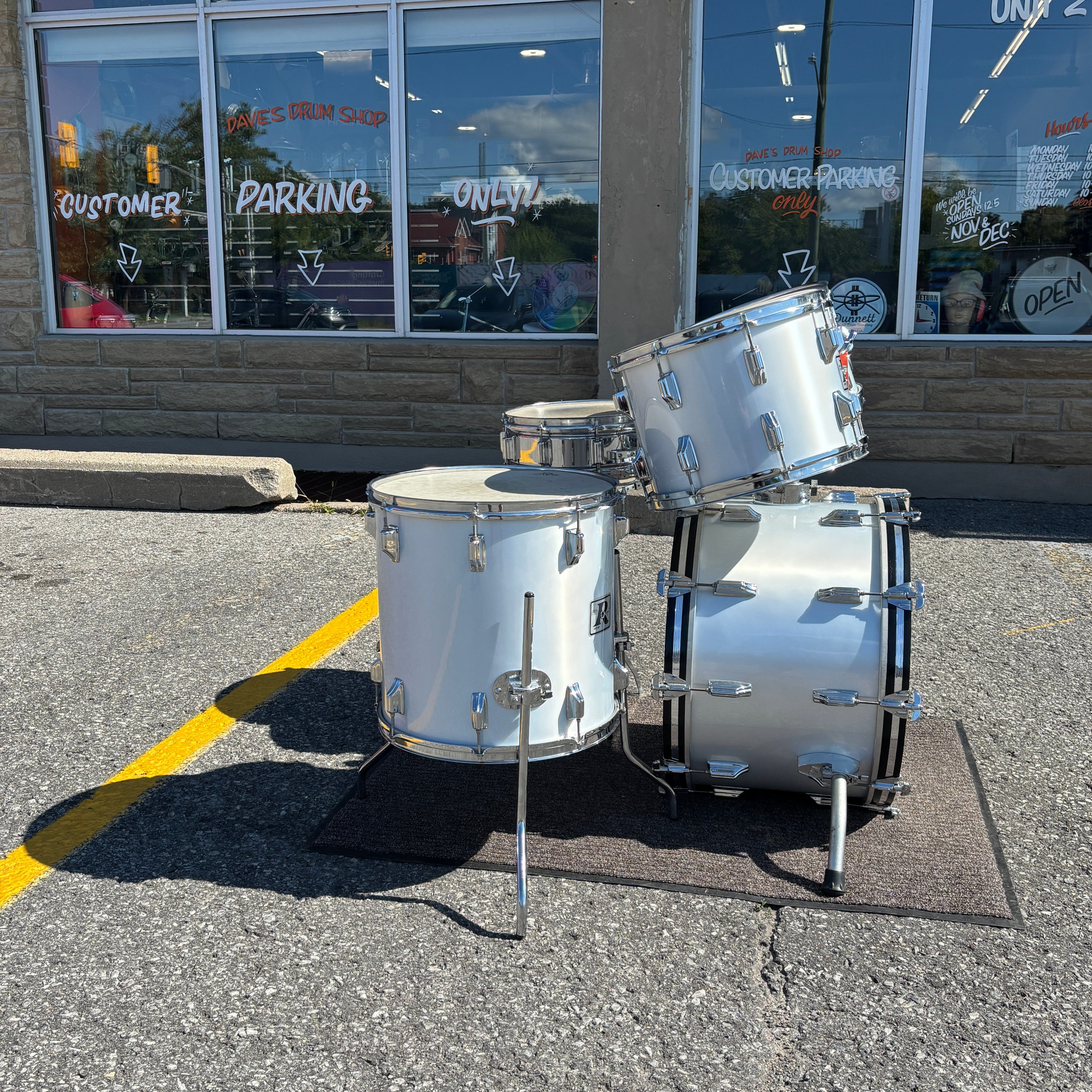 Rogers 1977/78 Metallic Silver 13/14/16/22 USED DRUM KIT Rogers