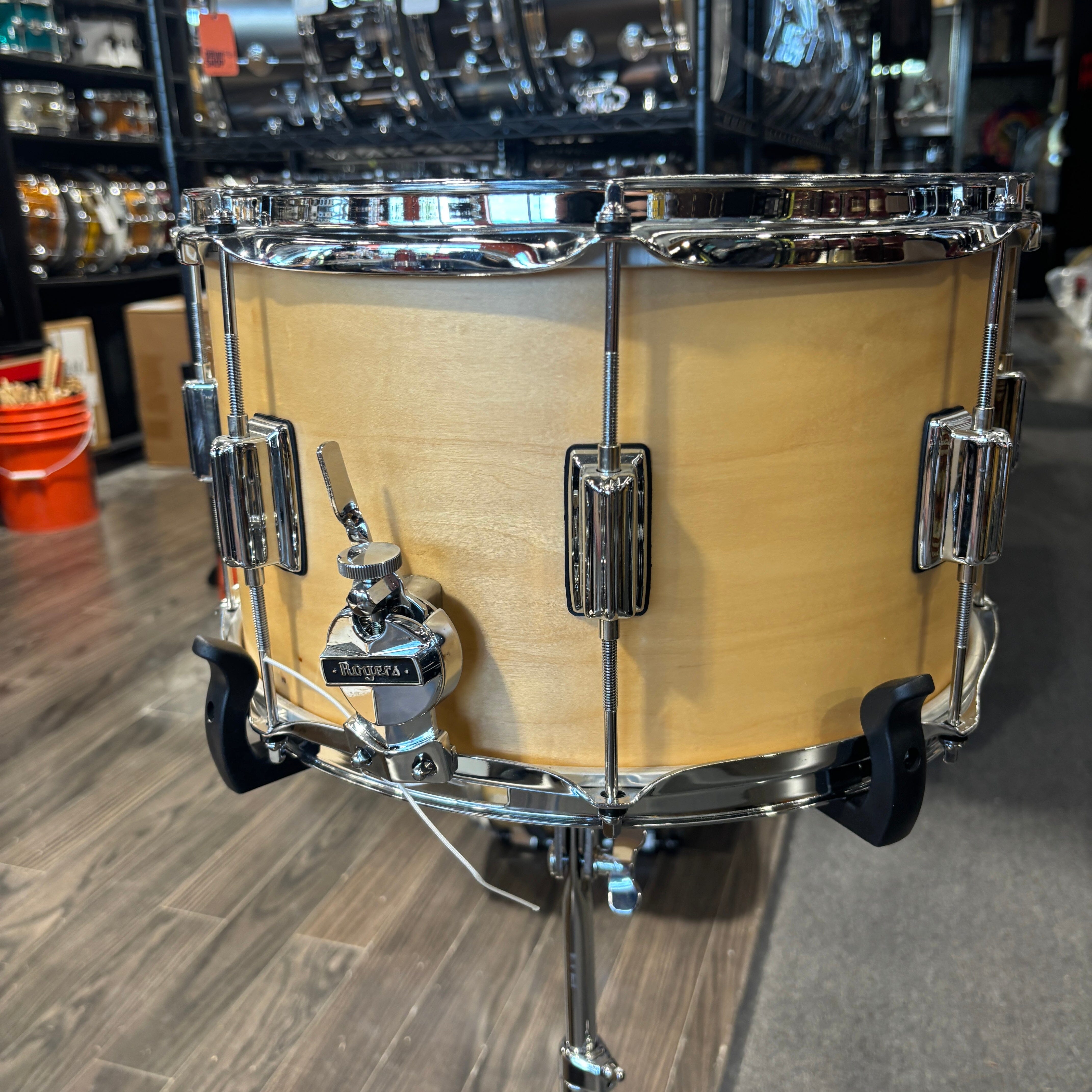 Rogers 8x14 Satin Natural Powertone (Used) USED SNARE DRUMS Rogers