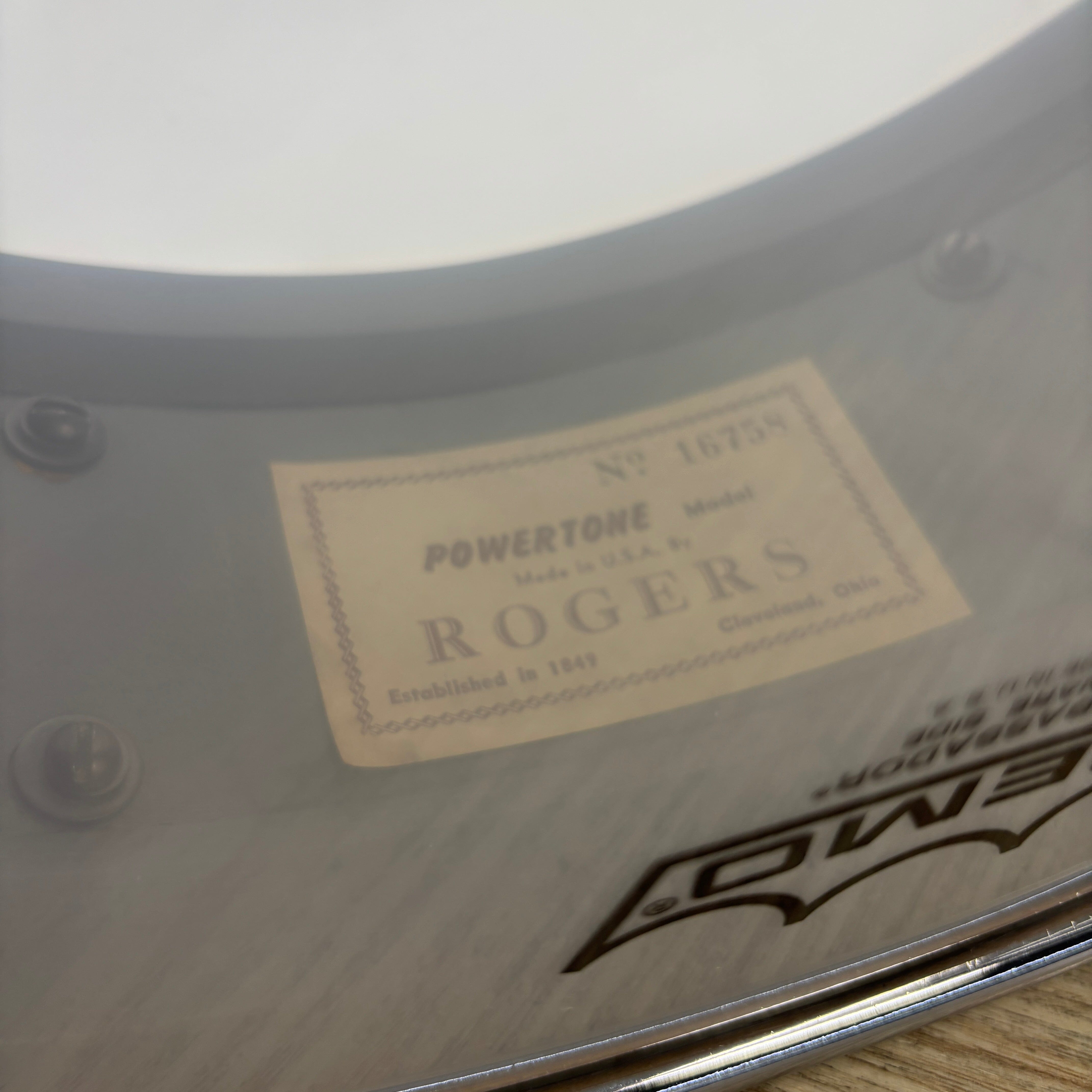 Rogers Cleveland Powertone 5x14 White Marine Pearl CONSIGNMENT DRUM KIT Rogers