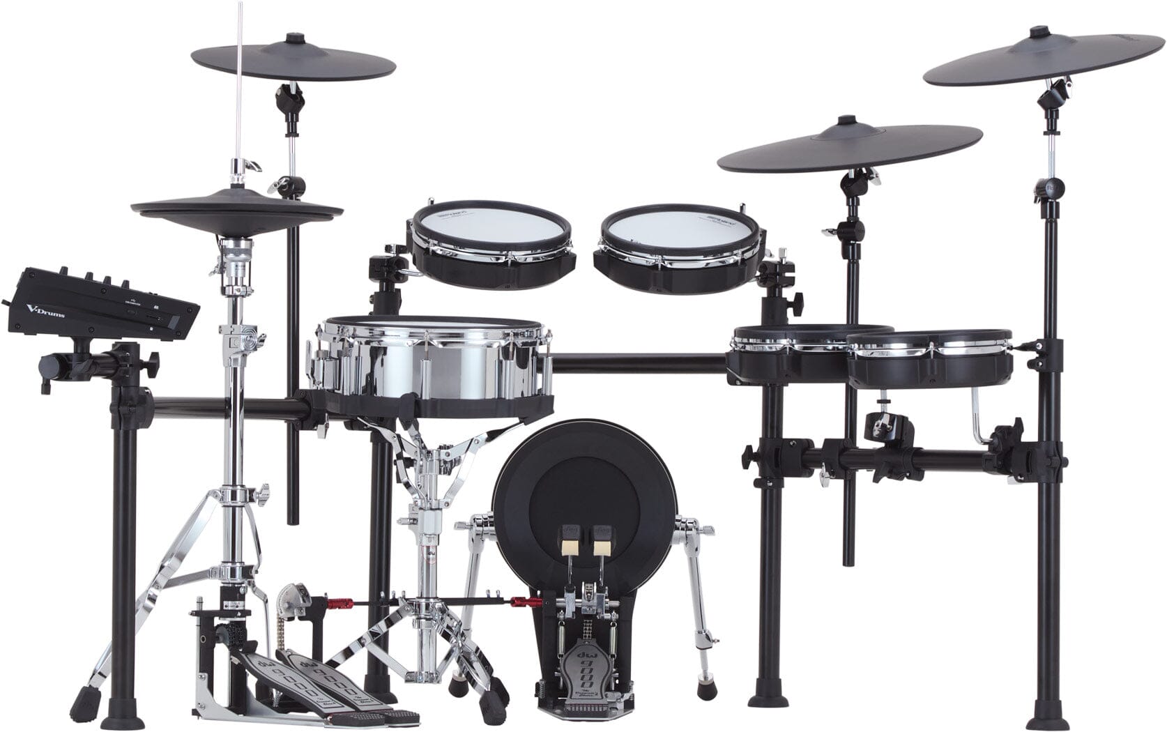 Roland TD713 | V-Drums Streamlined V-Drums kit with V71 module, new PD-14DSX digital snare, and digital ride and hi-hat. New Electronics Roland