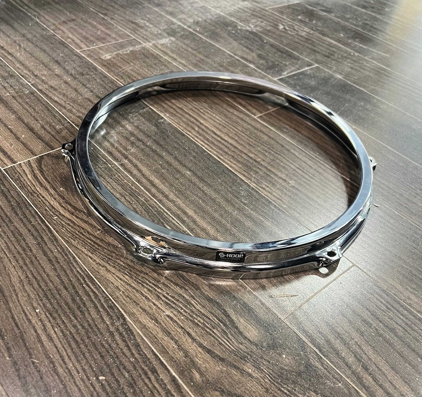 S-Hoop 12" 6 Hole Drum Hoop, Chrome (SH126) CUSTOM DRUM PARTS s -hoop