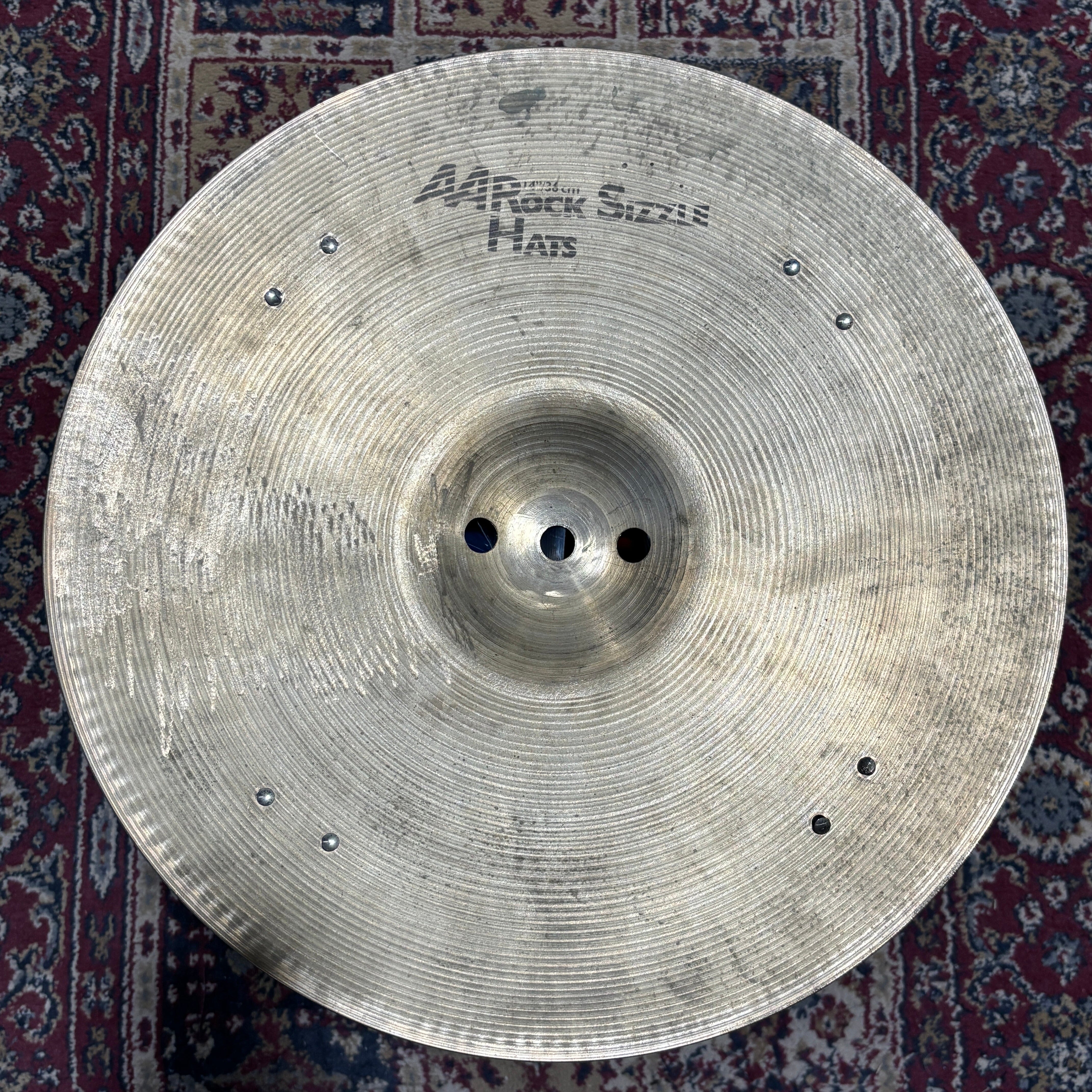 Sabian 14" AA Rock Sizzle Hats USED SABIAN CYMBAL Sabian