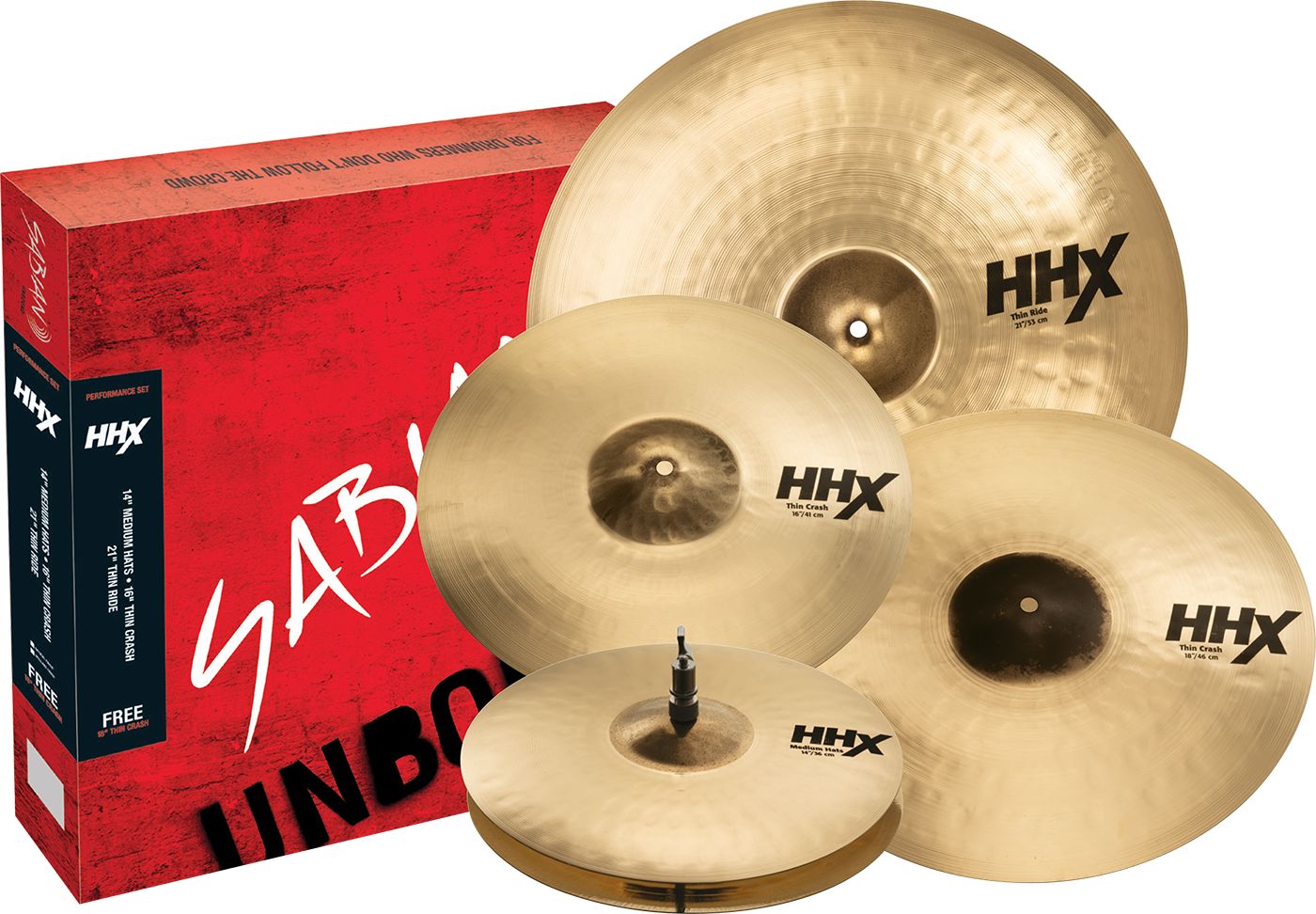 Sabian HHX Performance Set Brilliant (15005XTMB) NEW SABIAN CYMBALS Sabian