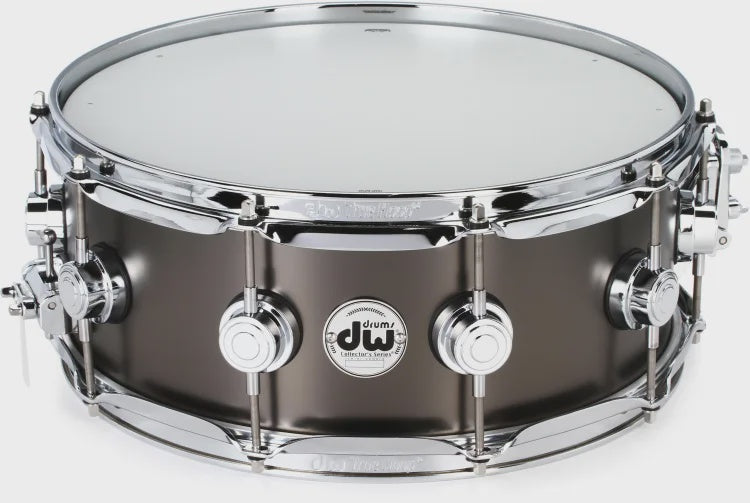 DW 5.5 x 14 Collector's Series Metal Brass Snare Drum, Satin Black (DCMR15514SCX710)