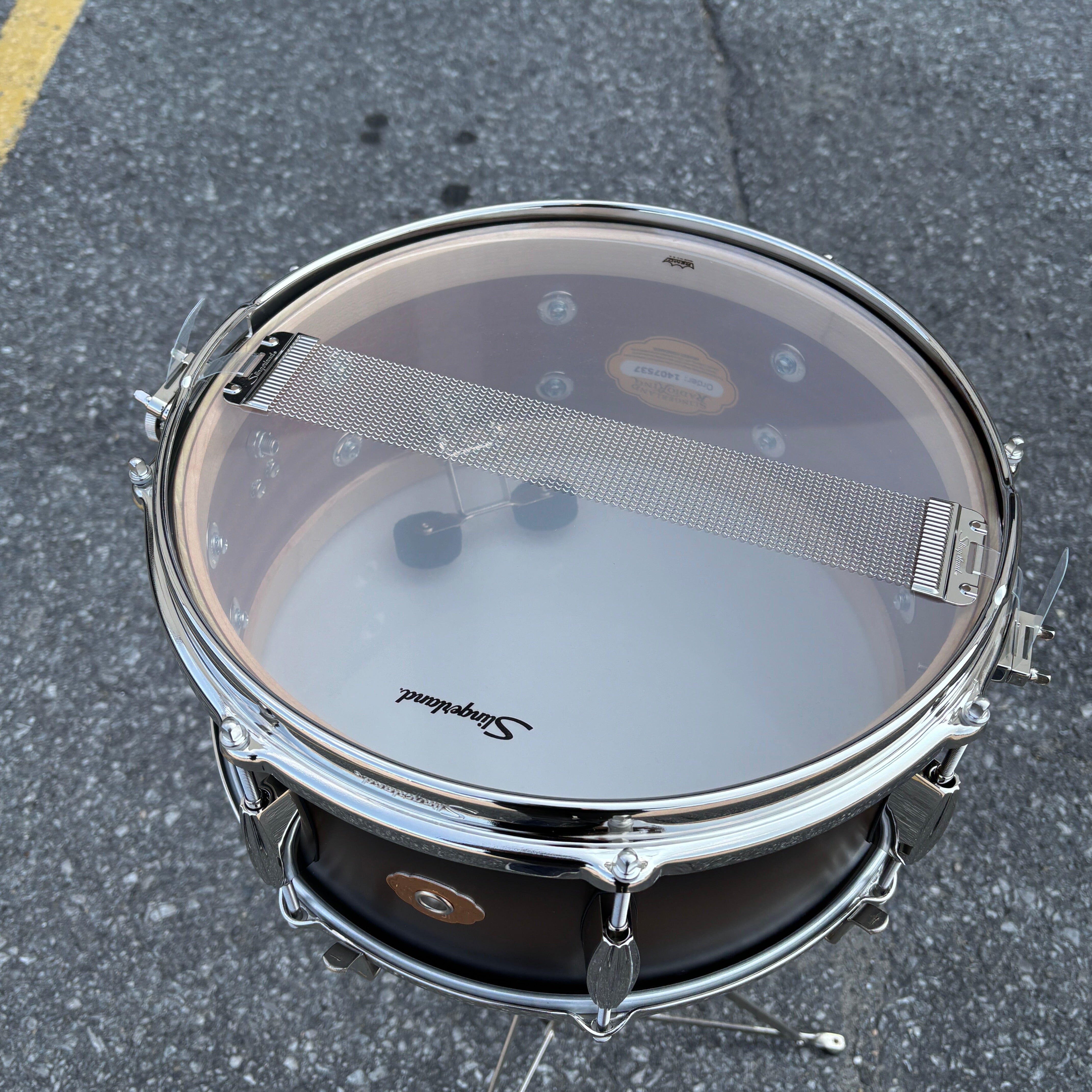 Slingerland 6.5x14 Mahogany/Poplar Snare, Black & Gold Lacquer, Nickel Hardware (SLLS6514SSK372) NEW SNARE DRUMS Slingerland