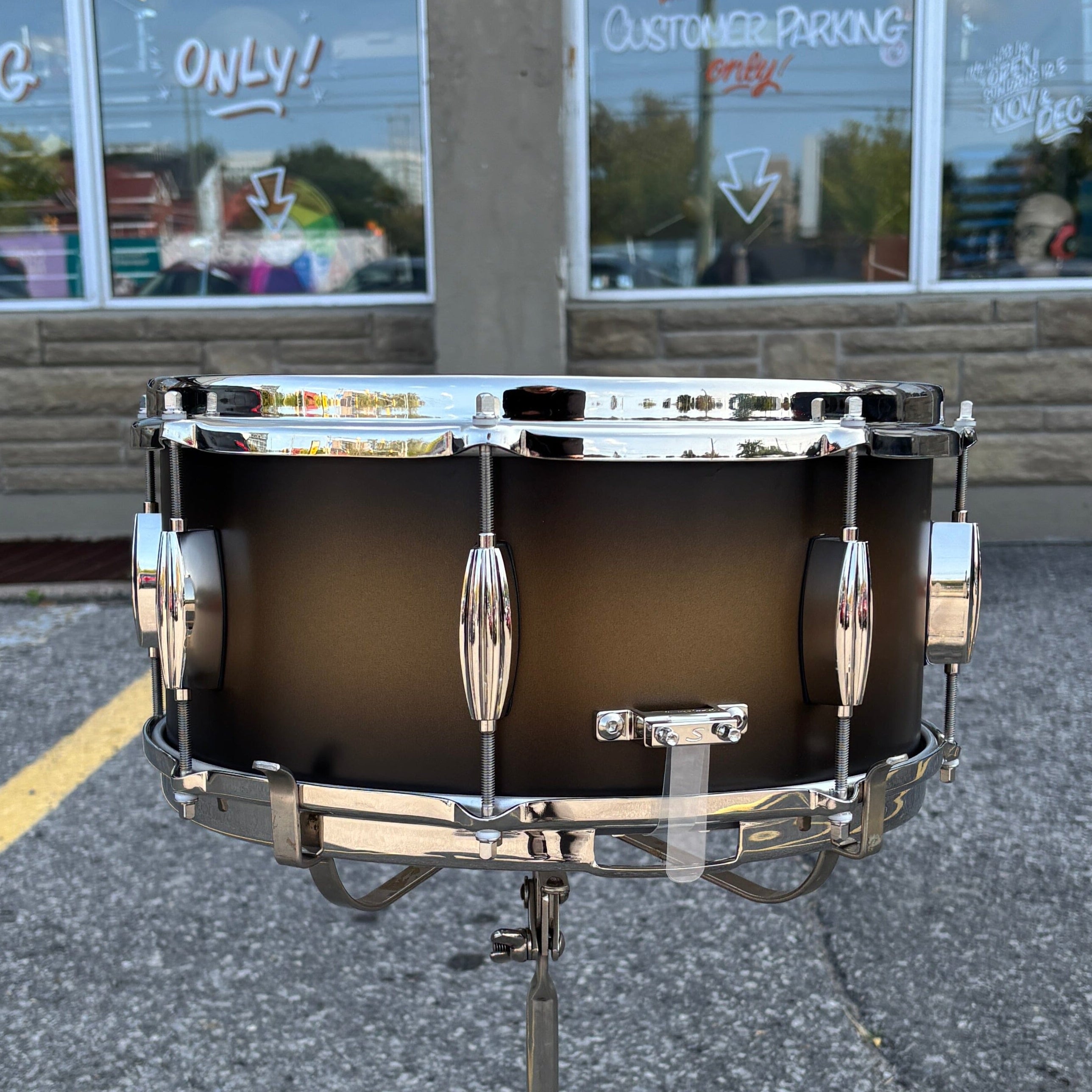 Slingerland 6.5x14 Mahogany/Poplar Snare, Black & Gold Lacquer, Nickel Hardware (SLLS6514SSK372) NEW SNARE DRUMS Slingerland