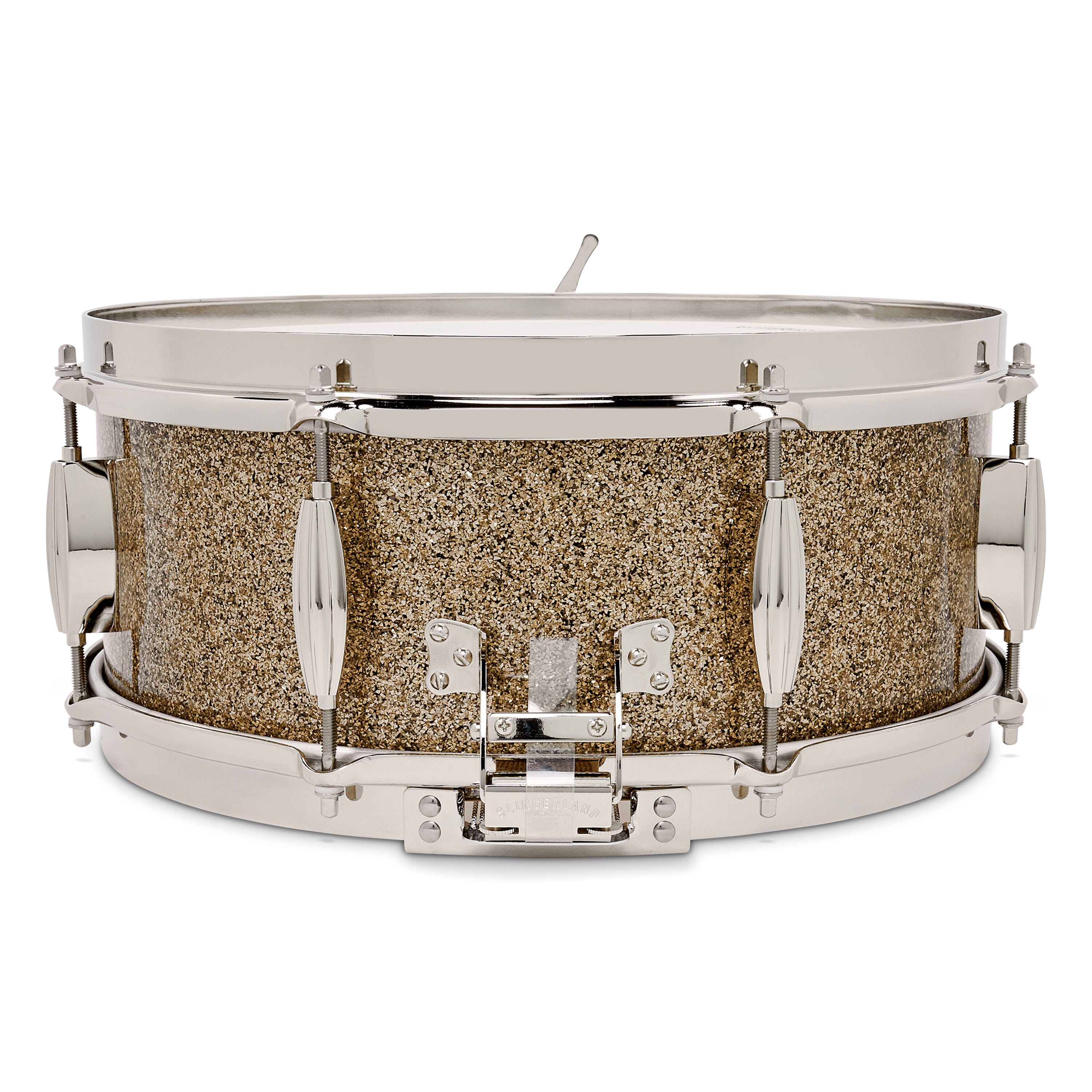 Slingerland Radio King 5.5x14 Solid Maple Snare, Gold Glass (SLFP5514SMK088) NEW SNARE DRUMS Slingerland