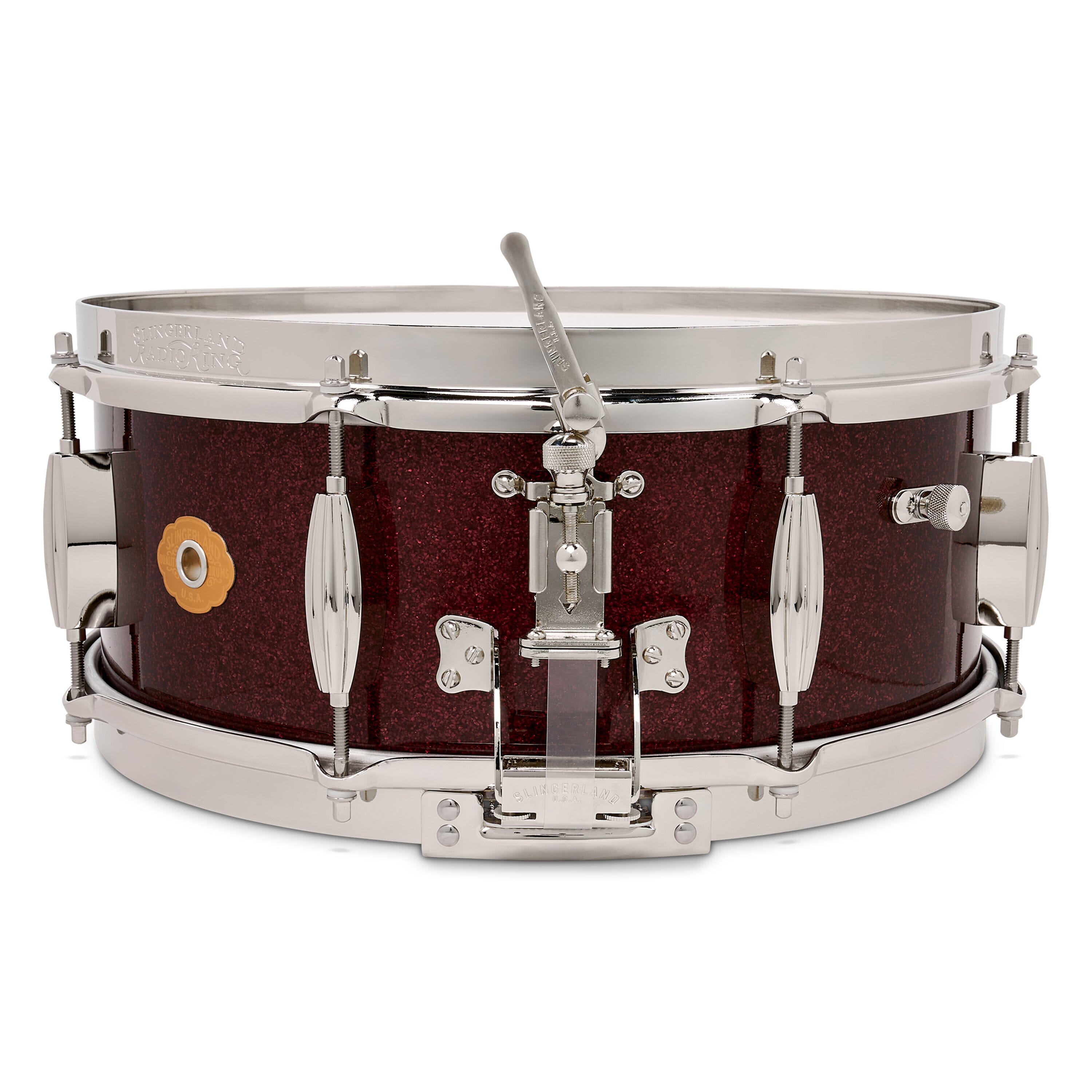 Slingerland Radio King 5.5x14 Solid Maple Snare, Maroon Glass (SLFP5514SMK665) NEW SNARE DRUMS Slingerland