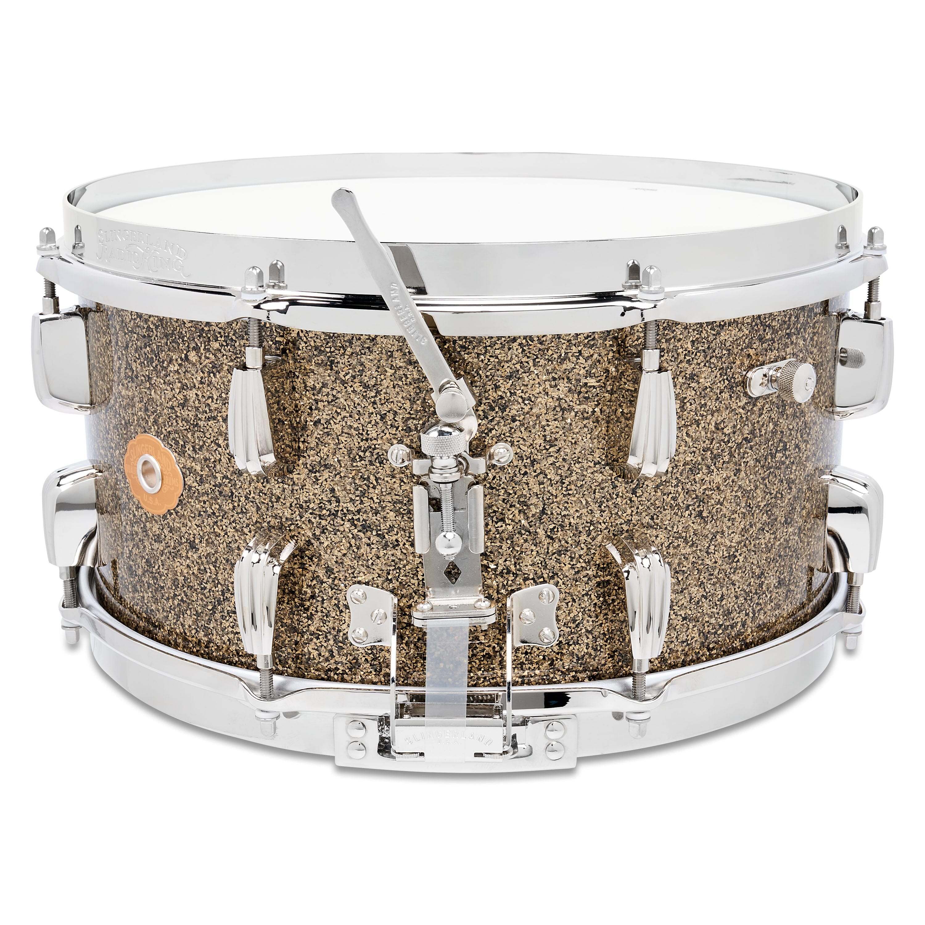 Slingerland Radio King SL 7x14 Solid Maple Snare, Gold Glass