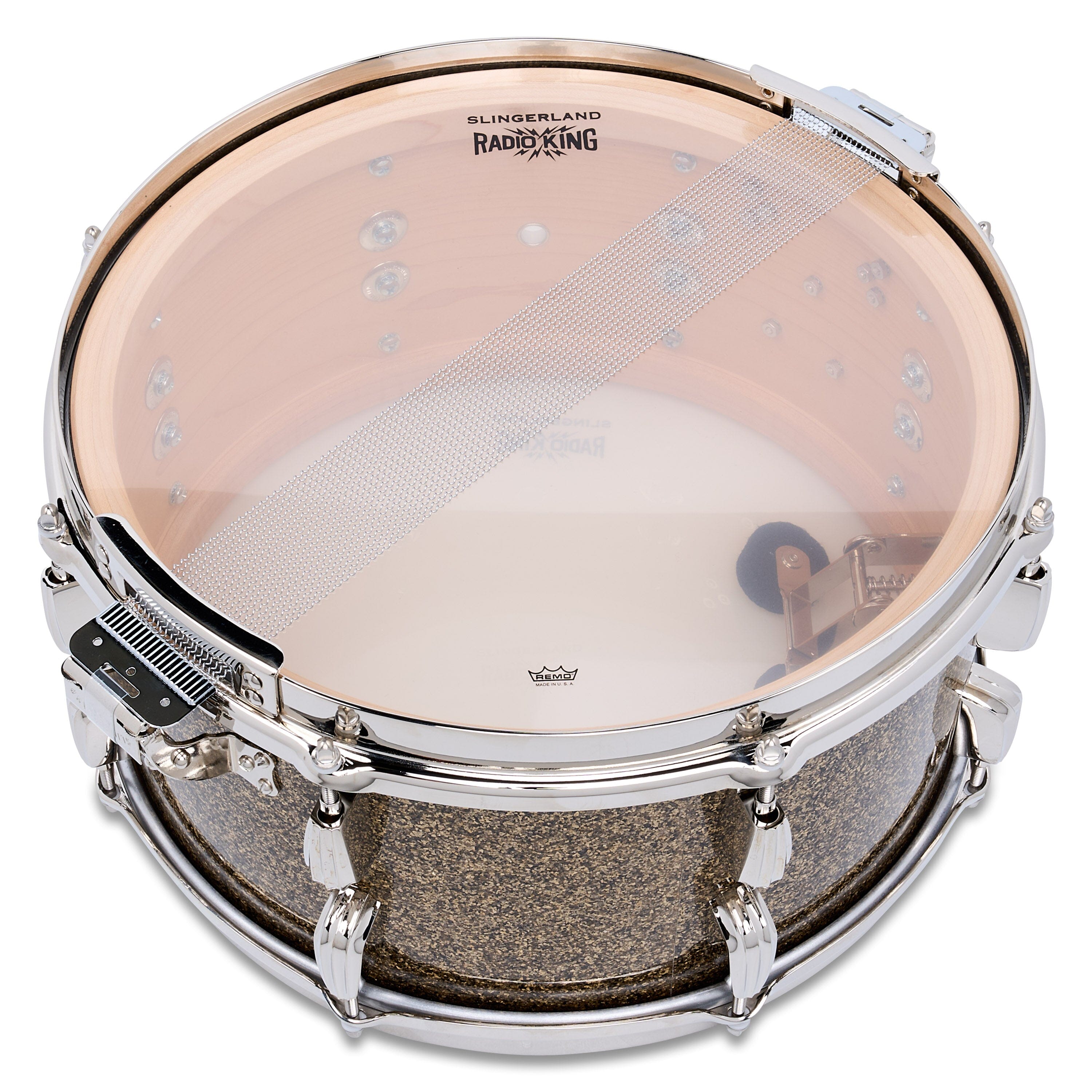 Slingerland Radio King 7x14 Solid Maple Snare, Gold Glass (SLFP0714SMK088) NEW SNARE DRUMS Slingerland