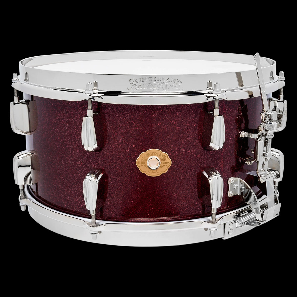 Slingerland Radio King 7x14 Solid Maple Snare, Maroon Glass (SLFP0714SMK665) NEW SNARE DRUMS Slingerland