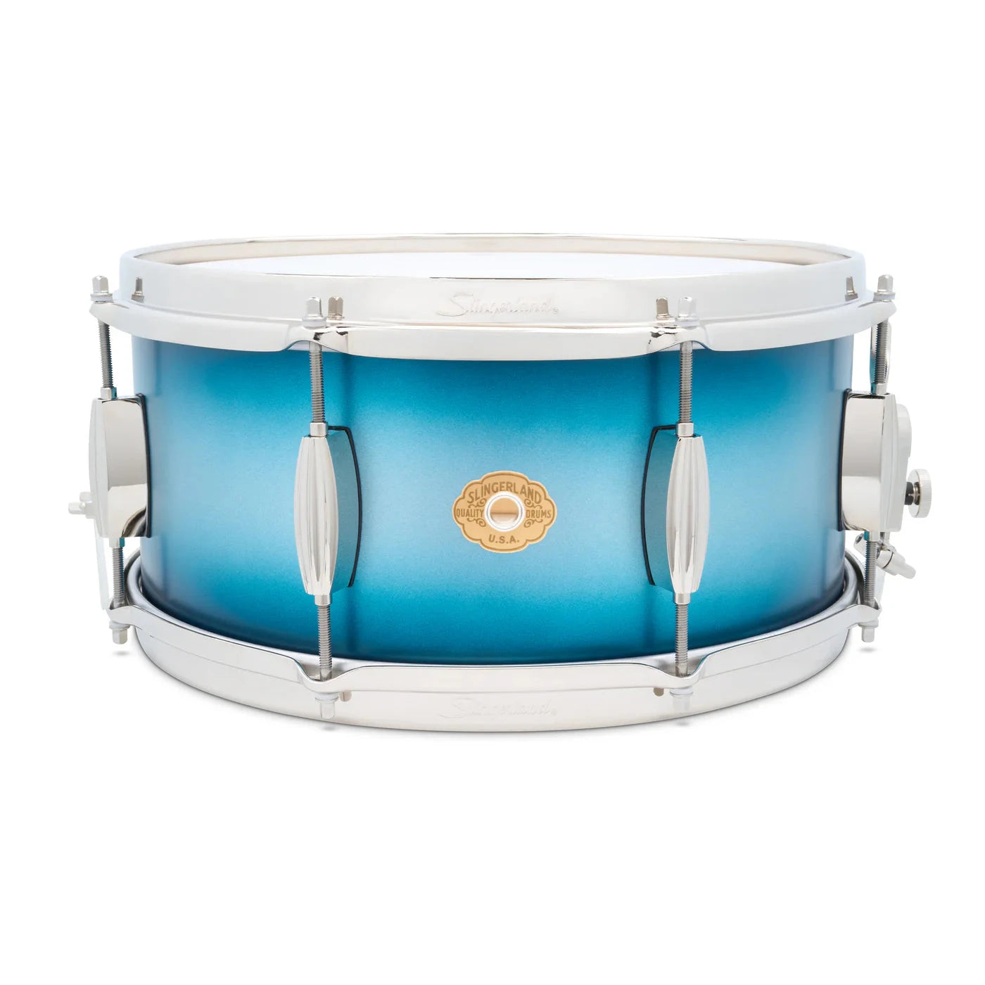 Slingerland Radio King Artist 6.5x14" Blue and Silver Lacquer Snare Drum (SLLS6514SSK371) NEW SNARE DRUMS Slingerland