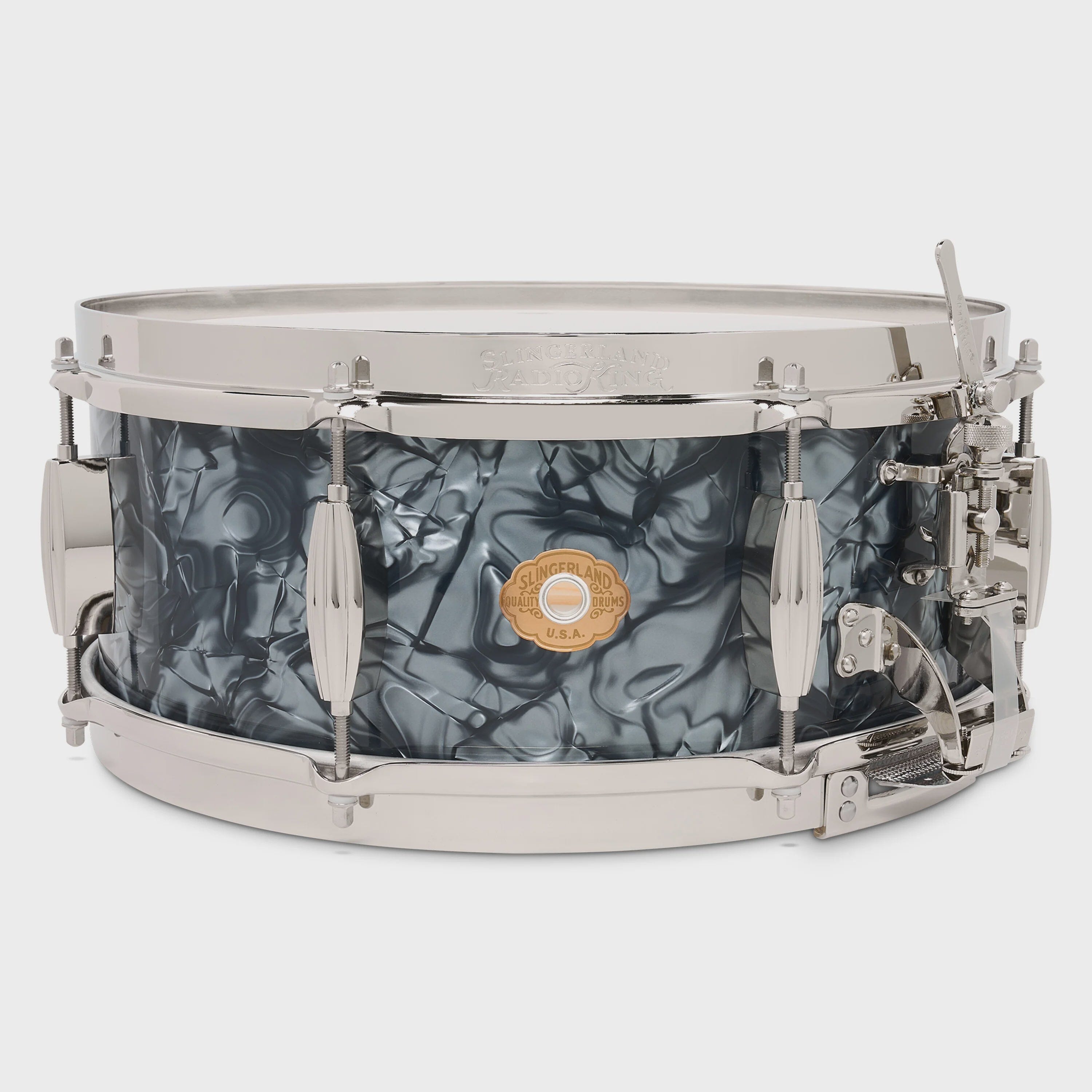 Slingerland Radio King SL 5.5x14 Solid Maple Snare, Black Diamond Pearl (SLFP5514SMK069) NEW SNARE DRUMS Slingerland