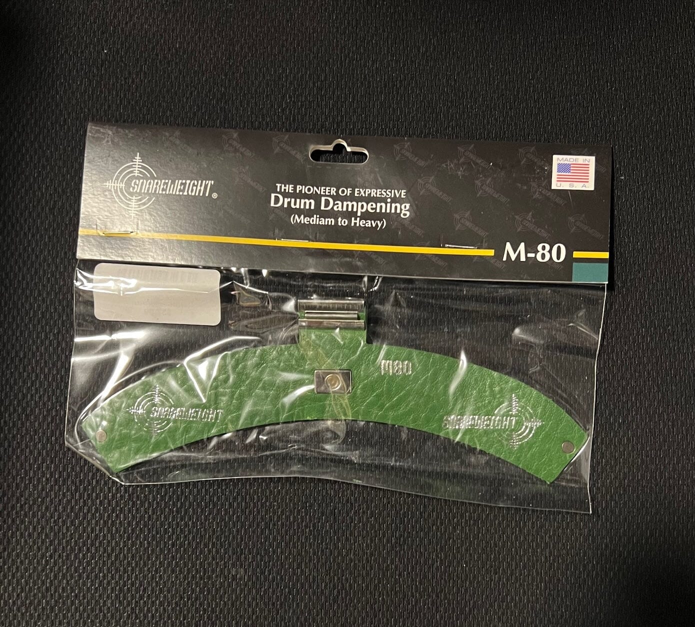 Snareweight M80 Leather Drum Tone Control Dampener, Green (015-M80GRN) NEW DRUM ACCESSORIES Snareweight