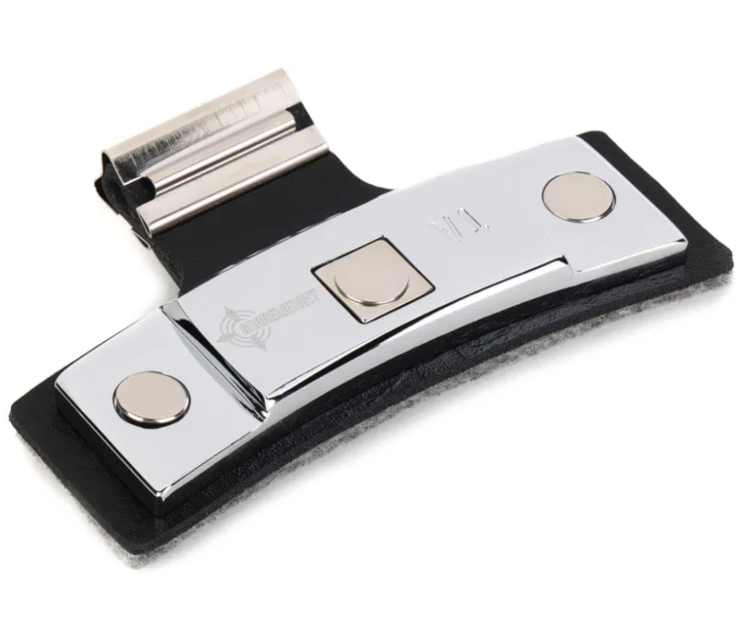 Snareweight V1 Vegan Leather Tone Control Dampener, Chrome (018-Veg1) NEW DRUM ACCESSORIES Snareweight