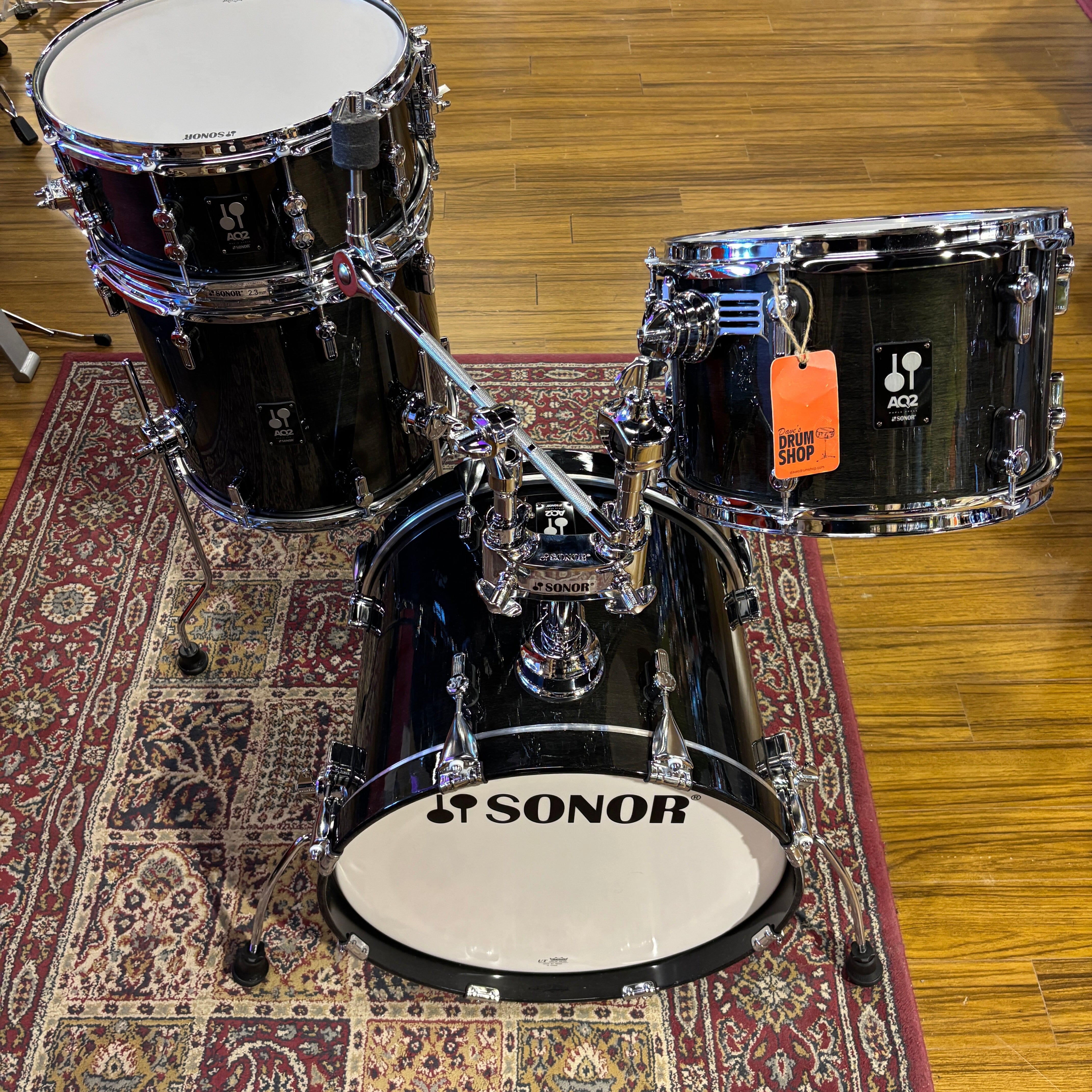 Sonor AQ2 Bop Kit Transparent Black USED DRUM KIT Sonor
