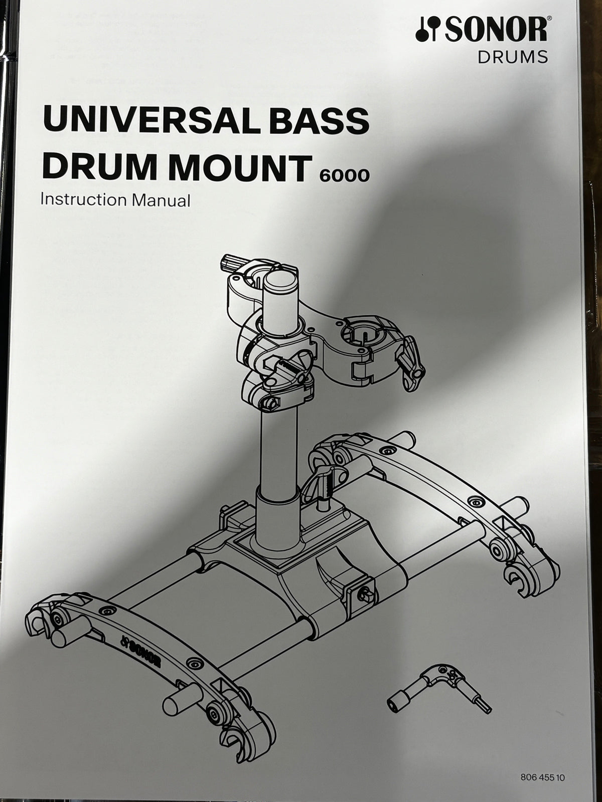 Sonor Universal Bass Drum Tom Mount for 18″–24″ Bass Drums (UBDM) NEW HARDWARE Sonor