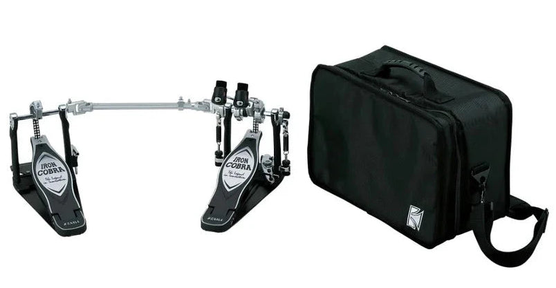 tama double pedal Tama Iron Cobra 900 Power Glide Twin Bass Drum Pedal w/Mirror Rod (HP900PWNMR) from Tama