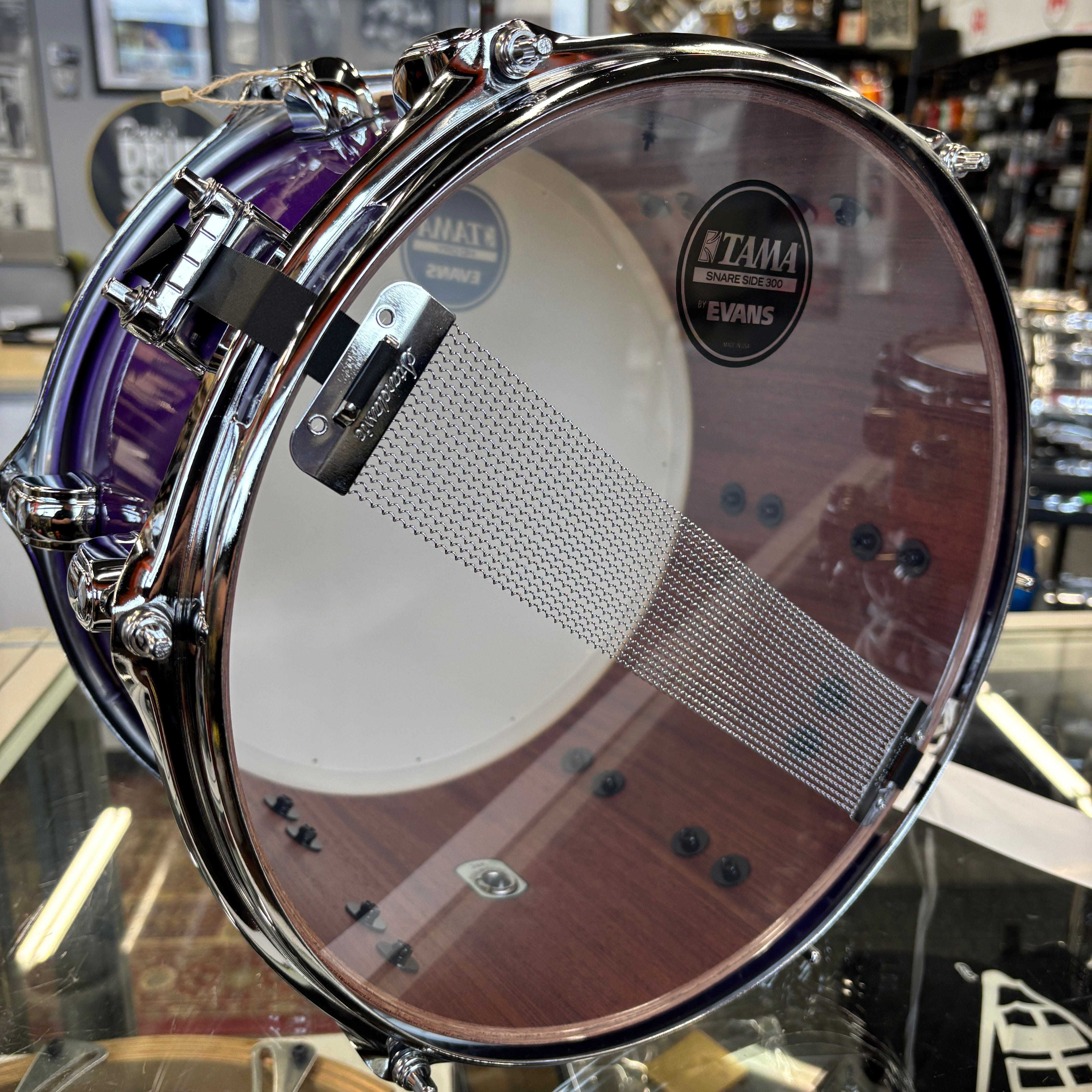 Tama S.L.P. 12x7'' Mod Bubinga Snare Drum Clay Aeschliman Model - Galactic Purple (LBU127CGPP) NEW SNARE DRUMS Tama