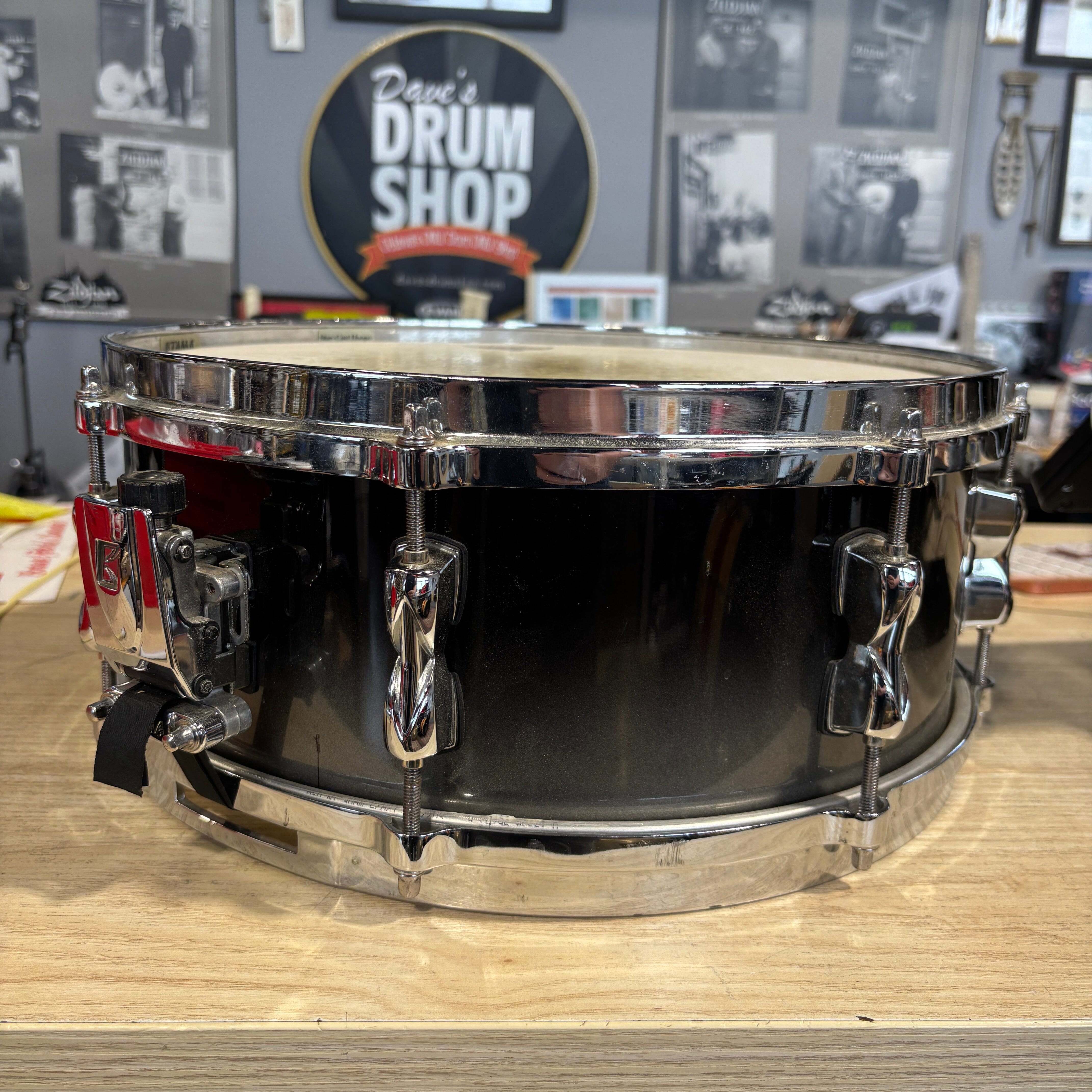 Tama Superstar all-birch snare drum in dark charcoal/black metallic USED SNARE DRUMS Tama