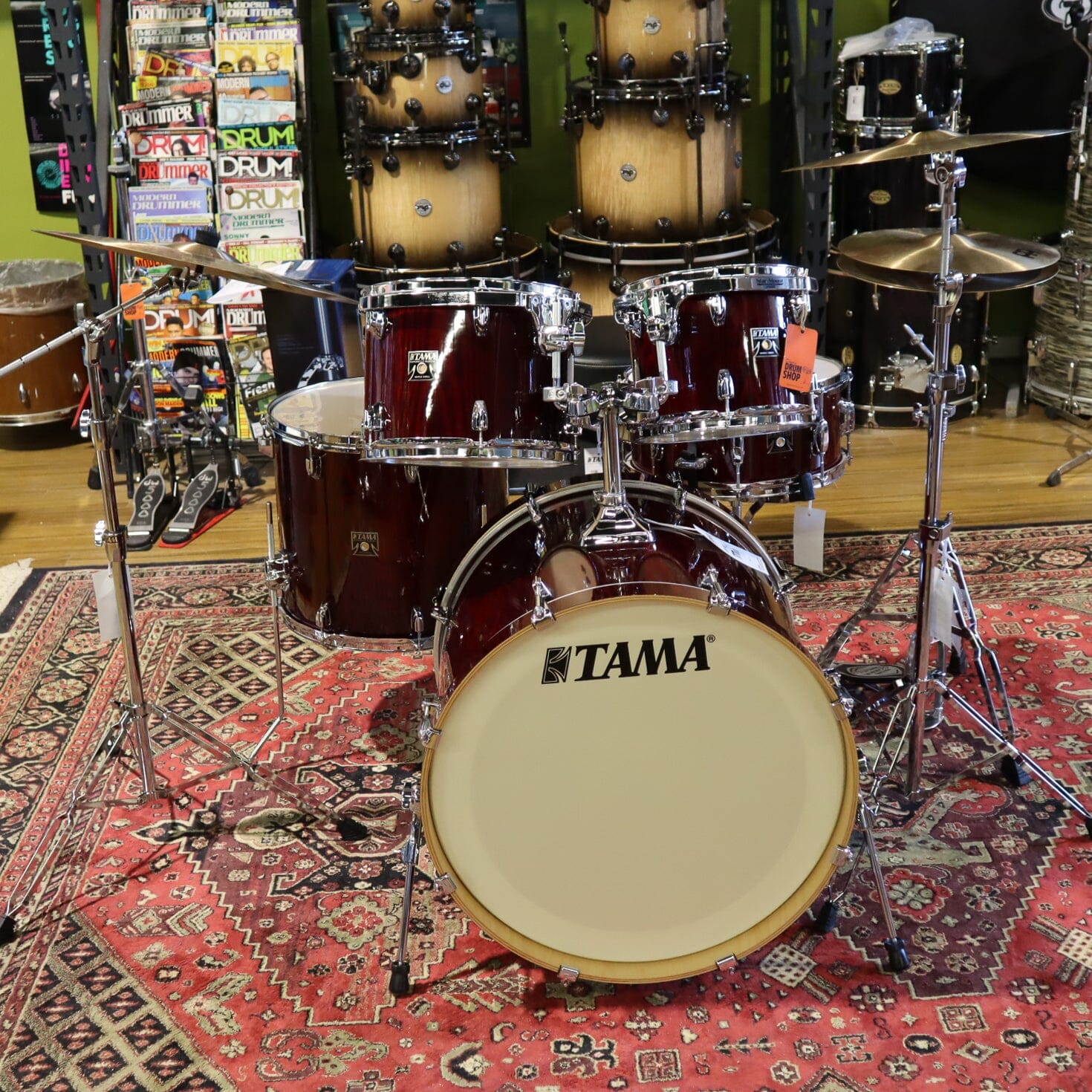 Tama Superstar Exotic with Hardware and Meinl Pure Alloy (Lacebark Pine) NEW DRUM KIT PACKAGE Tama 
