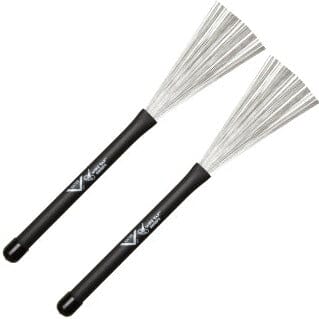 Vater "Wire Tap" Sweep Retractable Drum Brushes, Pair (VBSW) brushes Vater