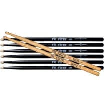 Vic Firth American Classic 5B Drumsticks w/ Black Finish & Free Pair Of 5BT Terra - 4-Pair Value Pack (P5BB.3-5BT.1) DRUM STICKS Vic Firth