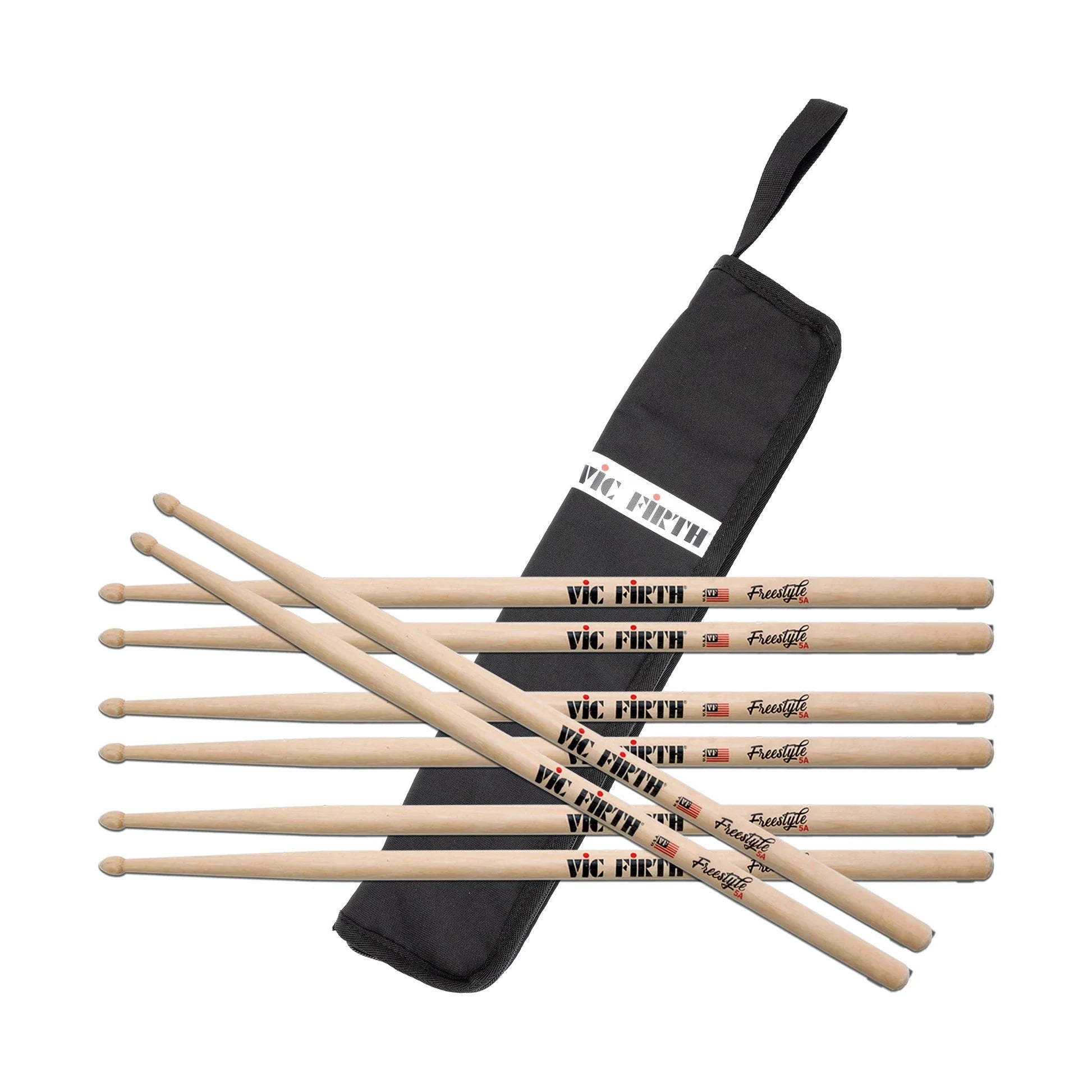 Vic Firth American Concept FS5A Drumstick Bundle, 4 Pairs + Essential Stick Bag (PFS5A.4-ESB.1) DRUM STICKS Vic Firth