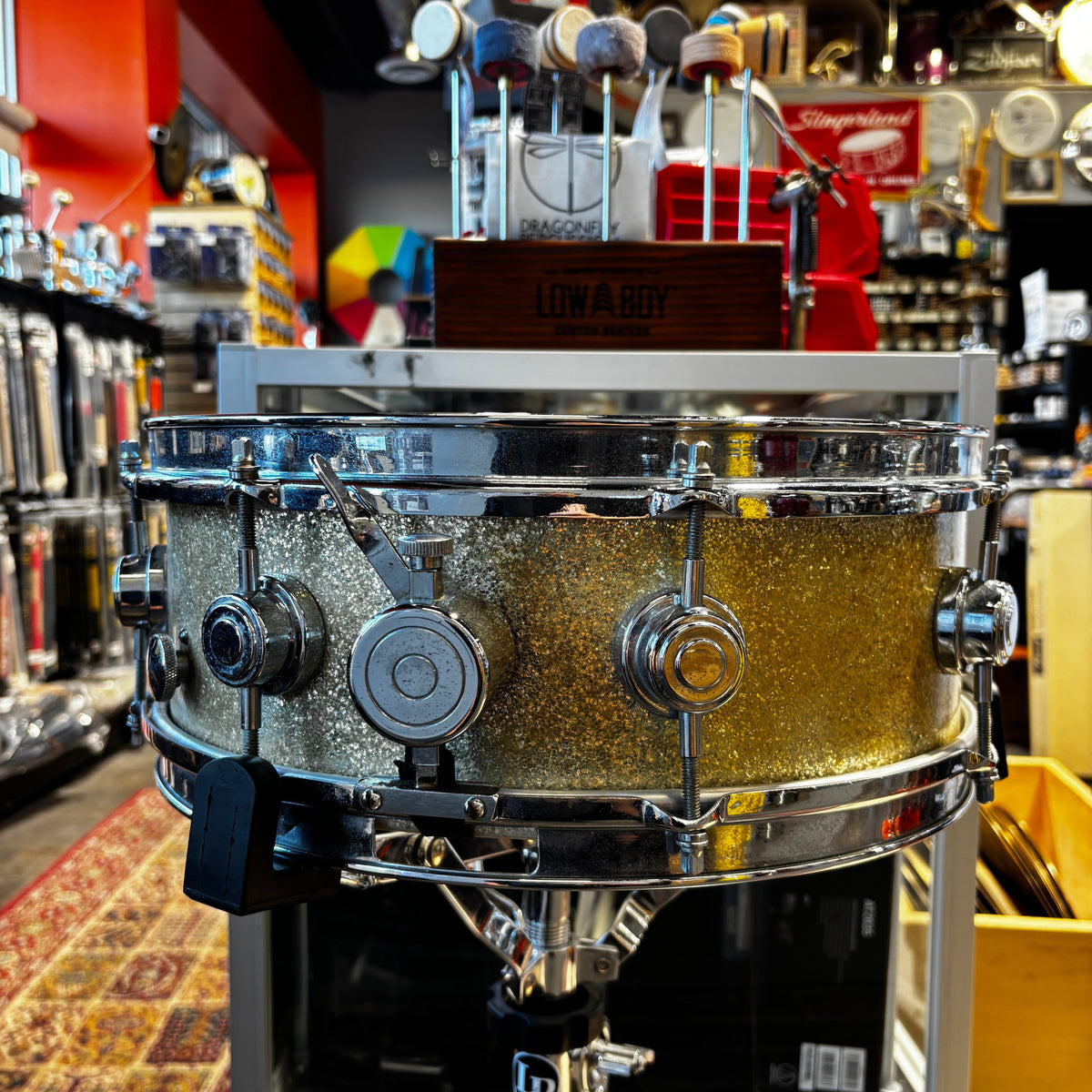 Vintage 1960s Camco Oaklawn Aristocrat 4-Piece Drum Kit Aged Silver Sparkle 20/12/14 with Matching Snare CONSIGNMENT DRUM KIT Camco
