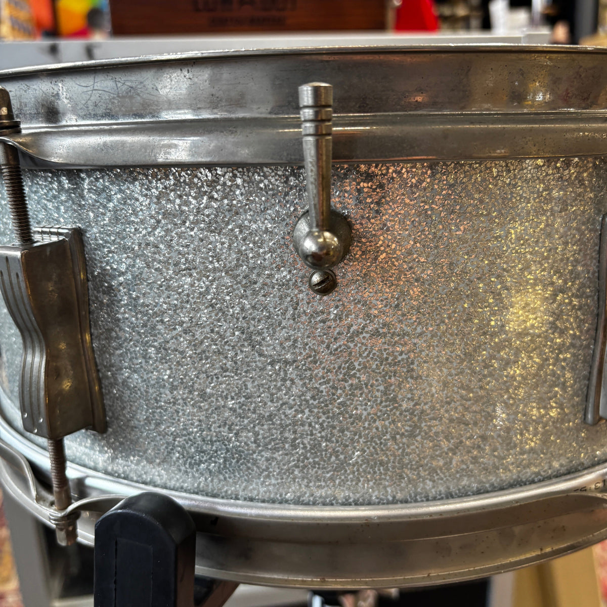 Vintage 1965 Ludwig Pioneer 5" x 14" Snare Drum – Silver Sparkle USED SNARE DRUMS LUDWIG