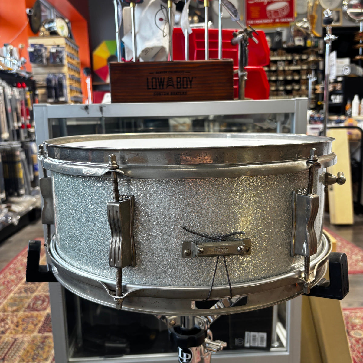 Vintage 1965 Ludwig Pioneer 5" x 14" Snare Drum – Silver Sparkle USED SNARE DRUMS LUDWIG