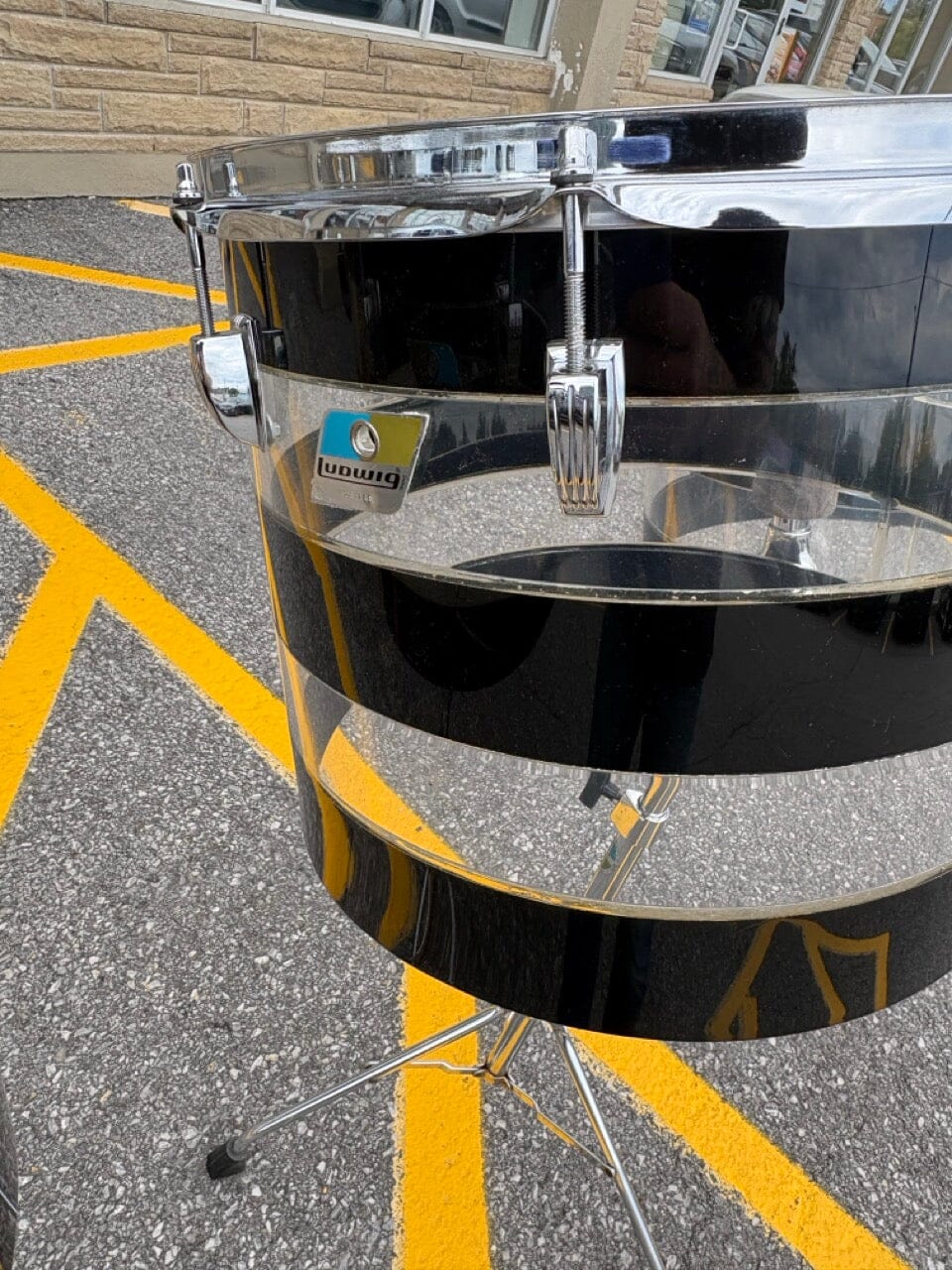 Vintage 1970's Ludwig Vistalite Pattern A Concert Toms – 13/14/15/16 with Stands CONSIGNMENT DRUM KIT LUDWIG