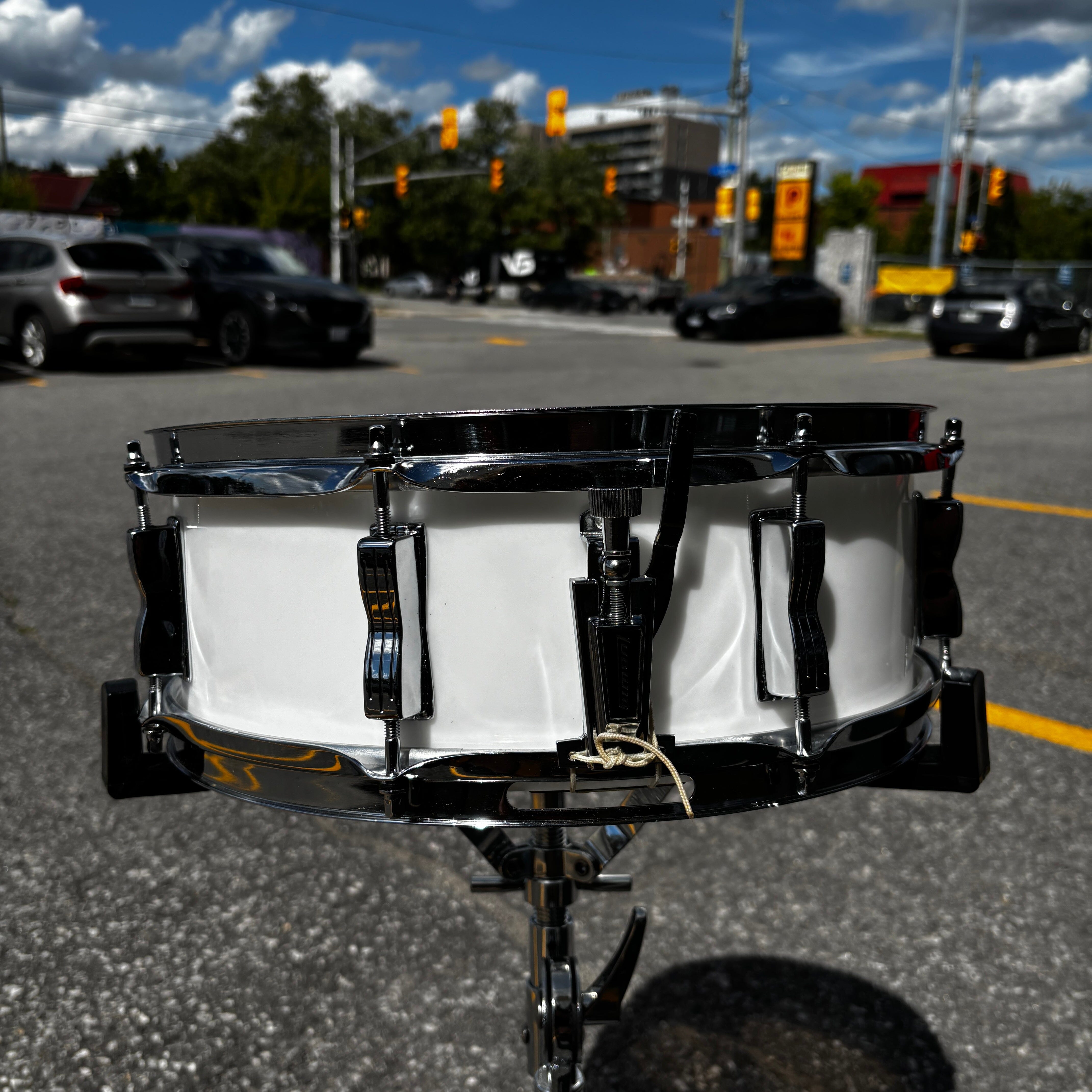 Vintage Ludwig 5×14" Vistalite Snare Drum Rare White Acrylic CONSIGNMENT DRUM KIT LUDWIG